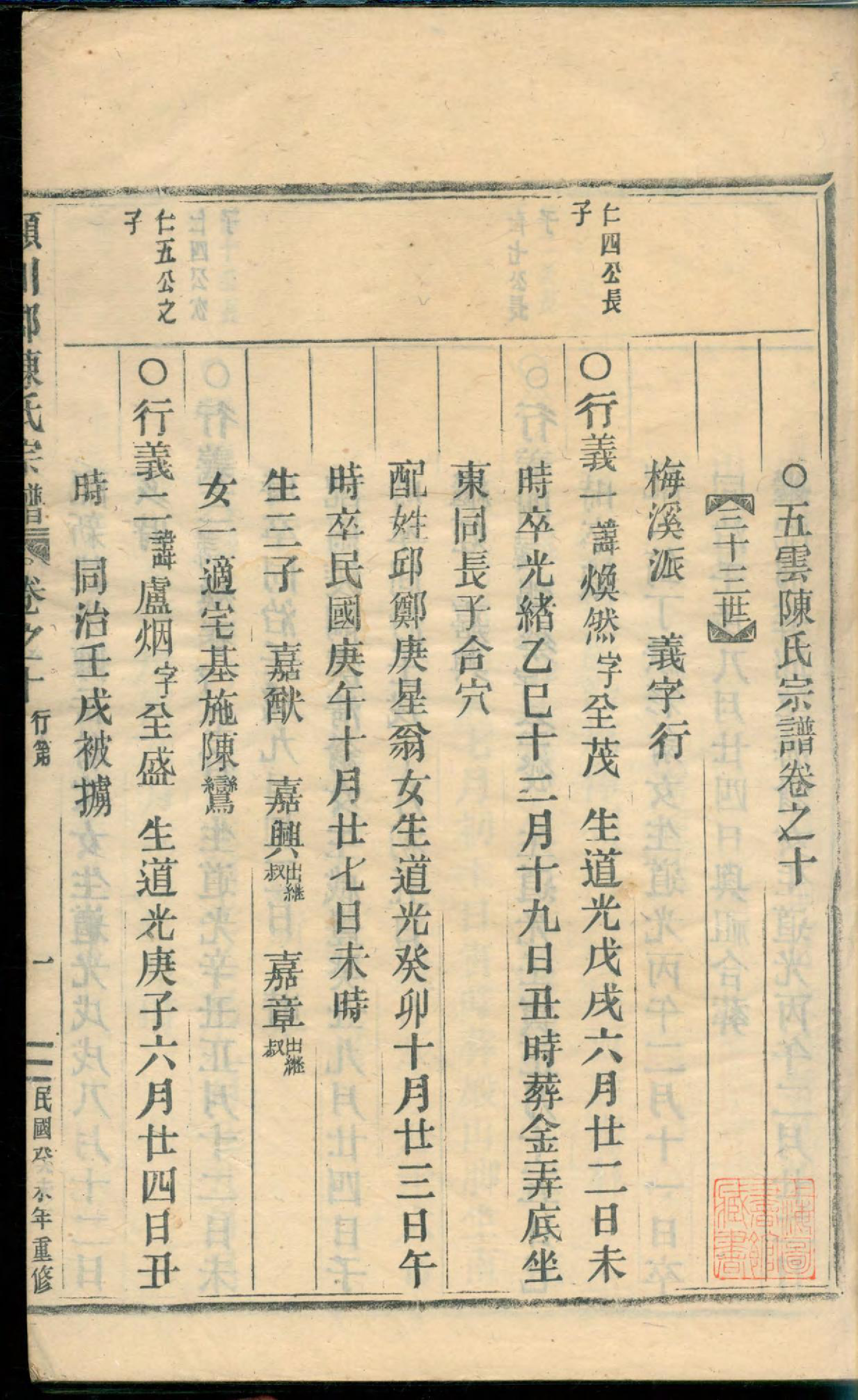 1445五云颕川郡陈氏宗谱_011_第2页