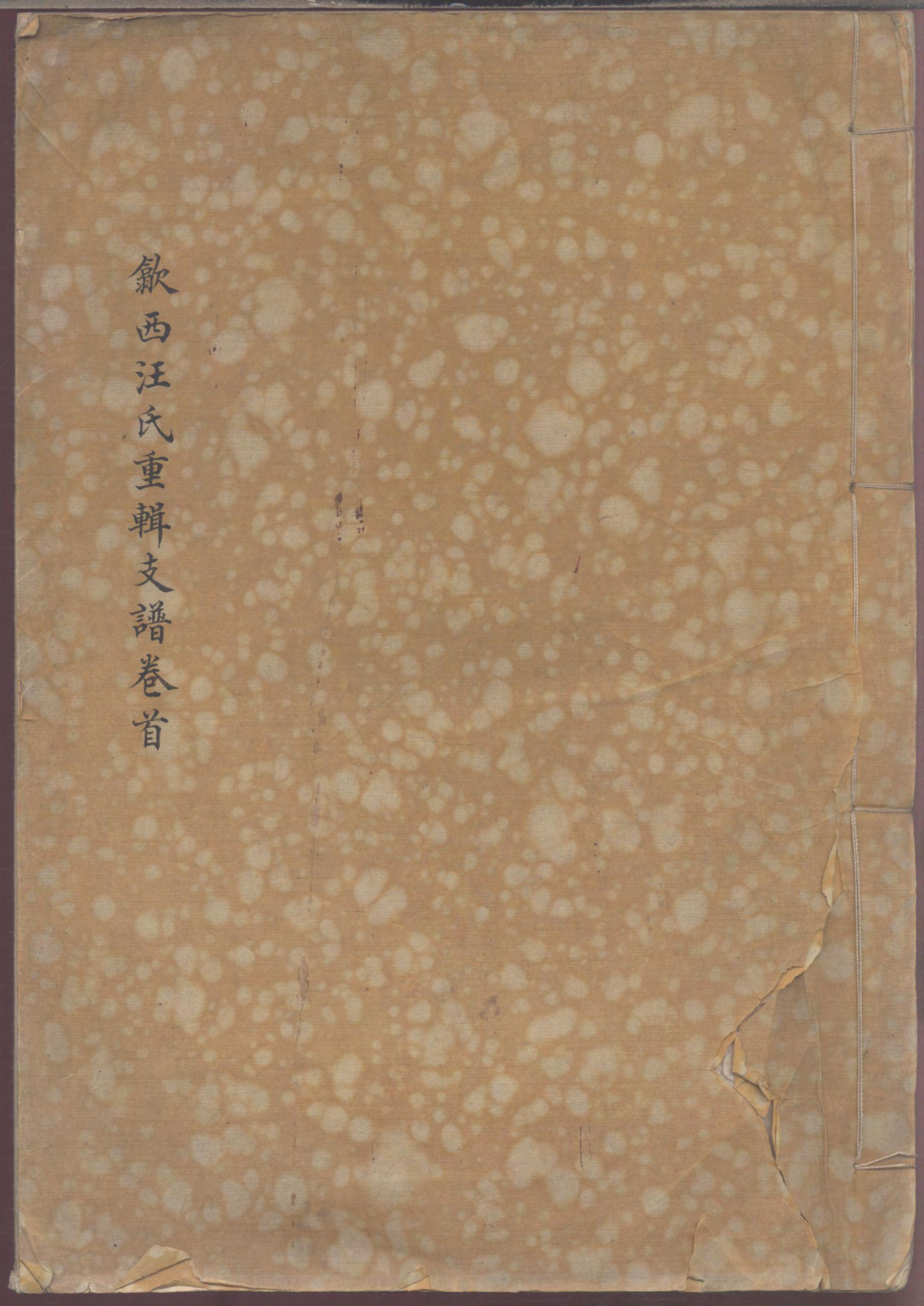 1161歙西汪氏重辑支谱_001