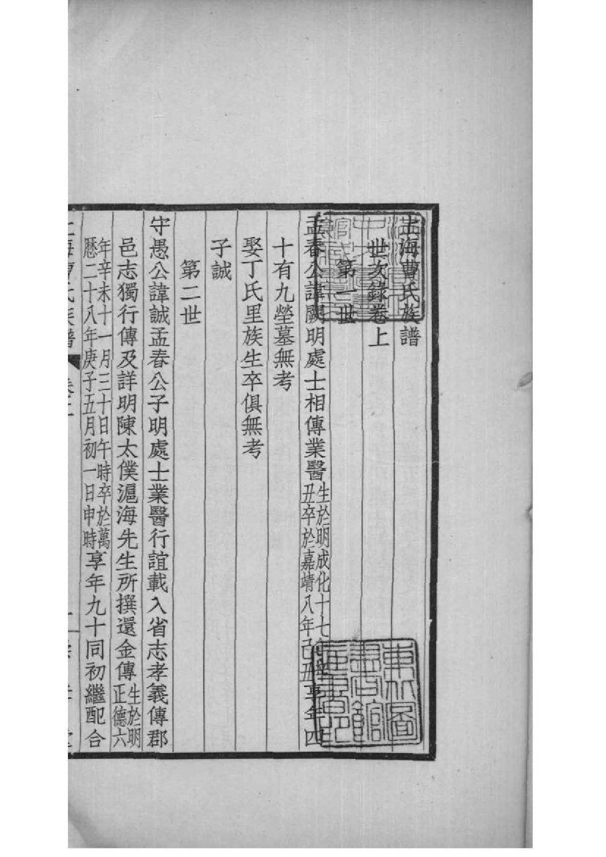 2174[上海]曹氏族谱_002_第2页
