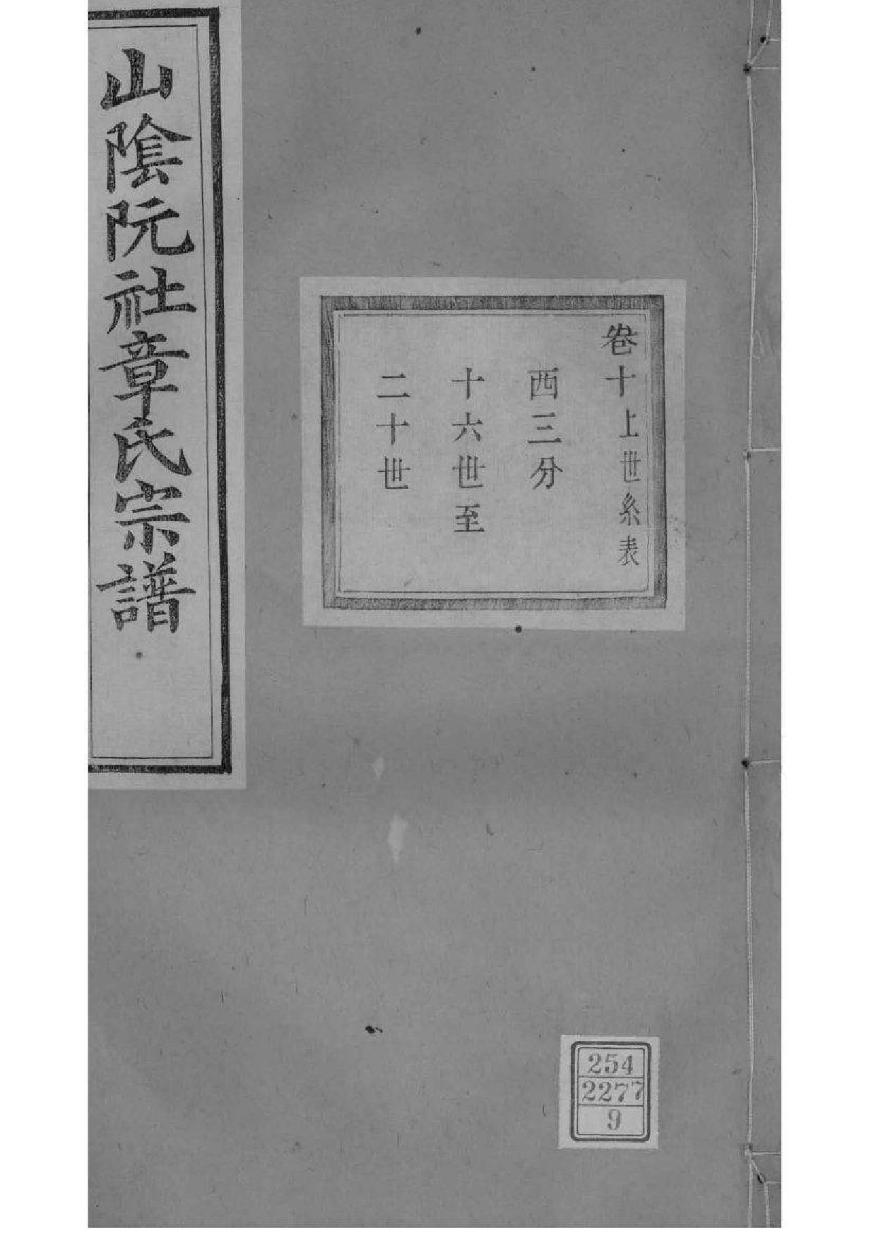 2162[浙江绍兴]山阴阮社章氏宗谱_009_第1页