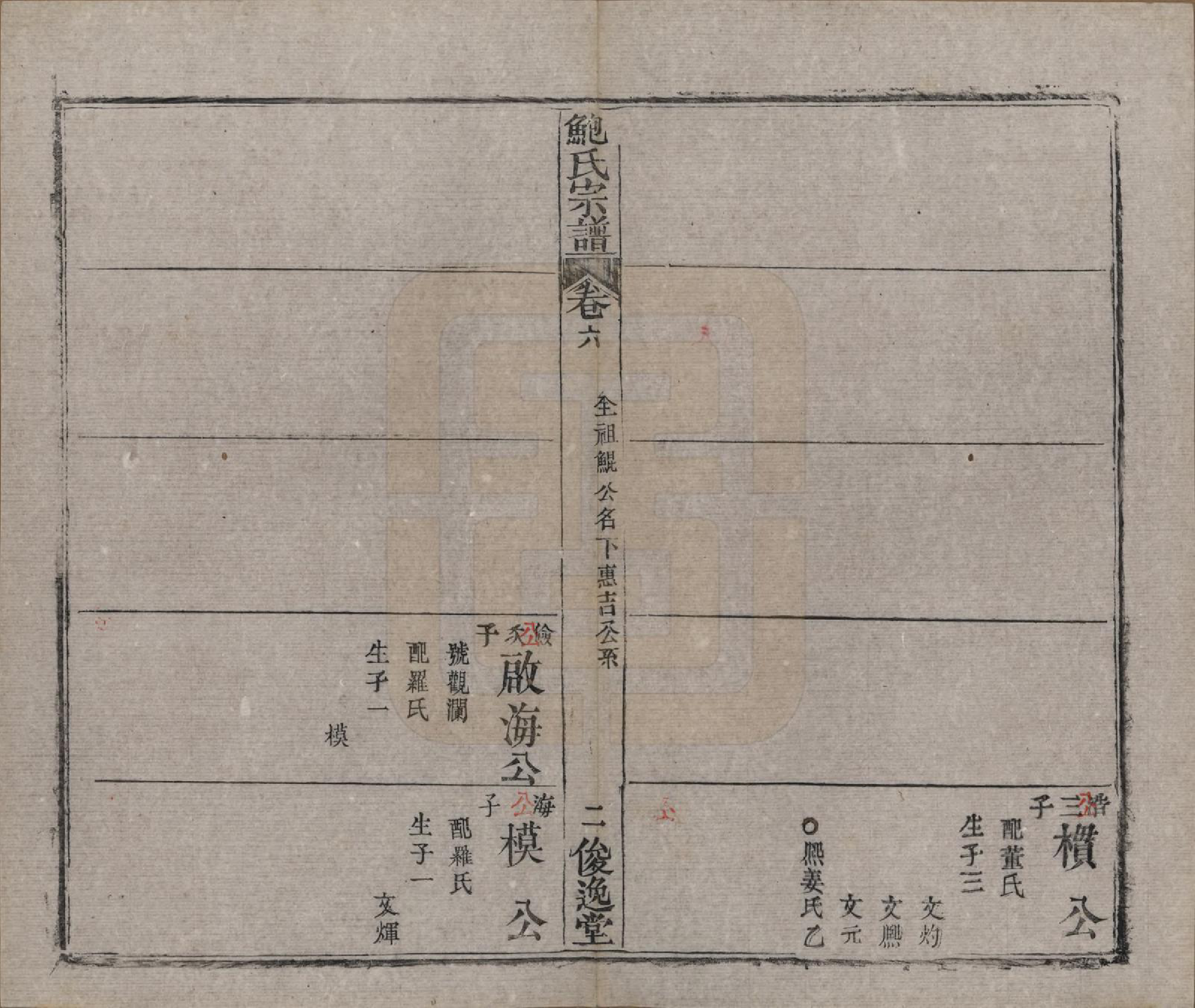 GTJP0014.鲍.湖北麻城.麻城鲍氏宗谱十四卷首一卷.清宣统三年（1911）_006.pdf_第2页