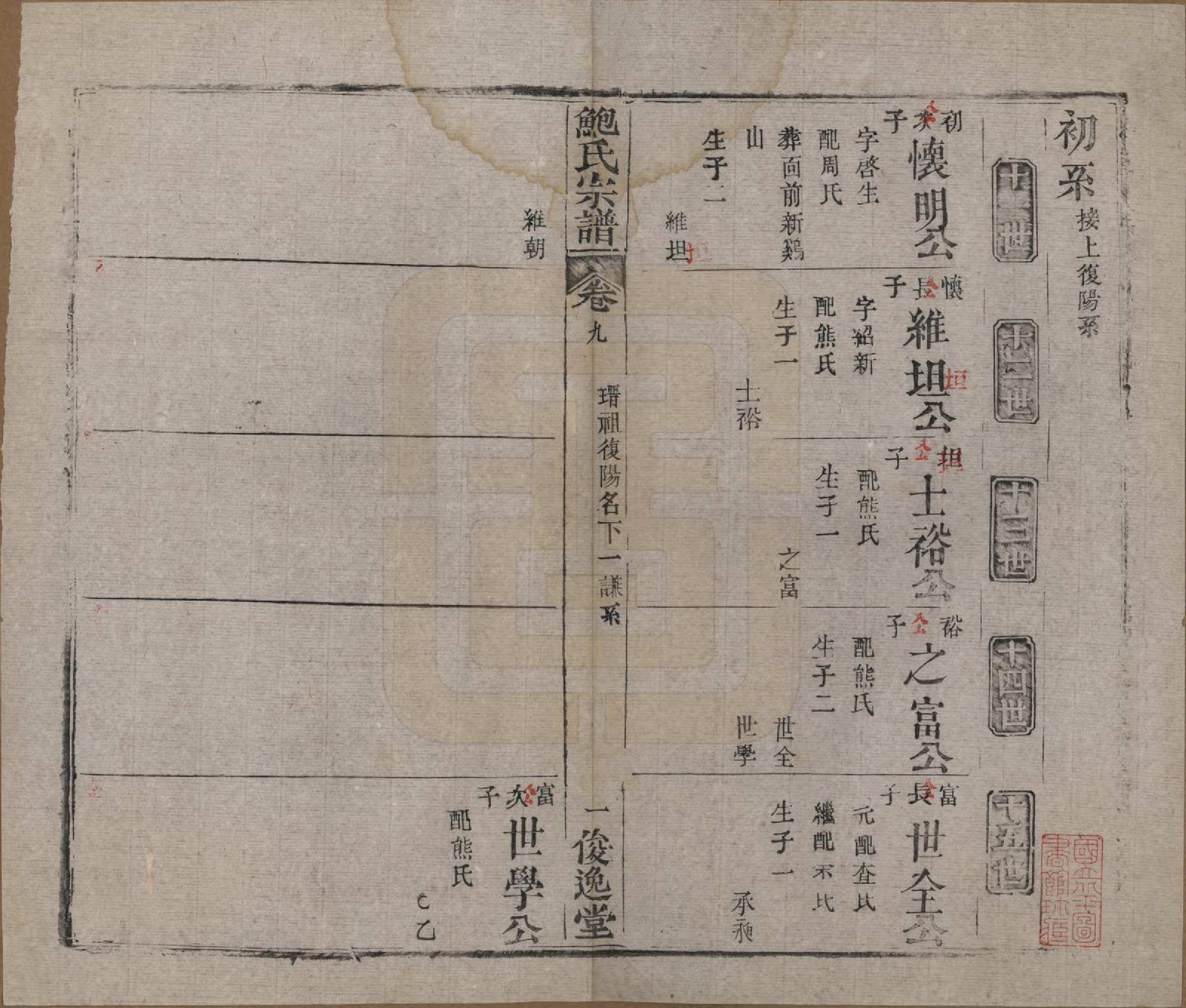 GTJP0014.鲍.湖北麻城.麻城鲍氏宗谱十四卷首一卷.清宣统三年（1911）_009.pdf_第1页