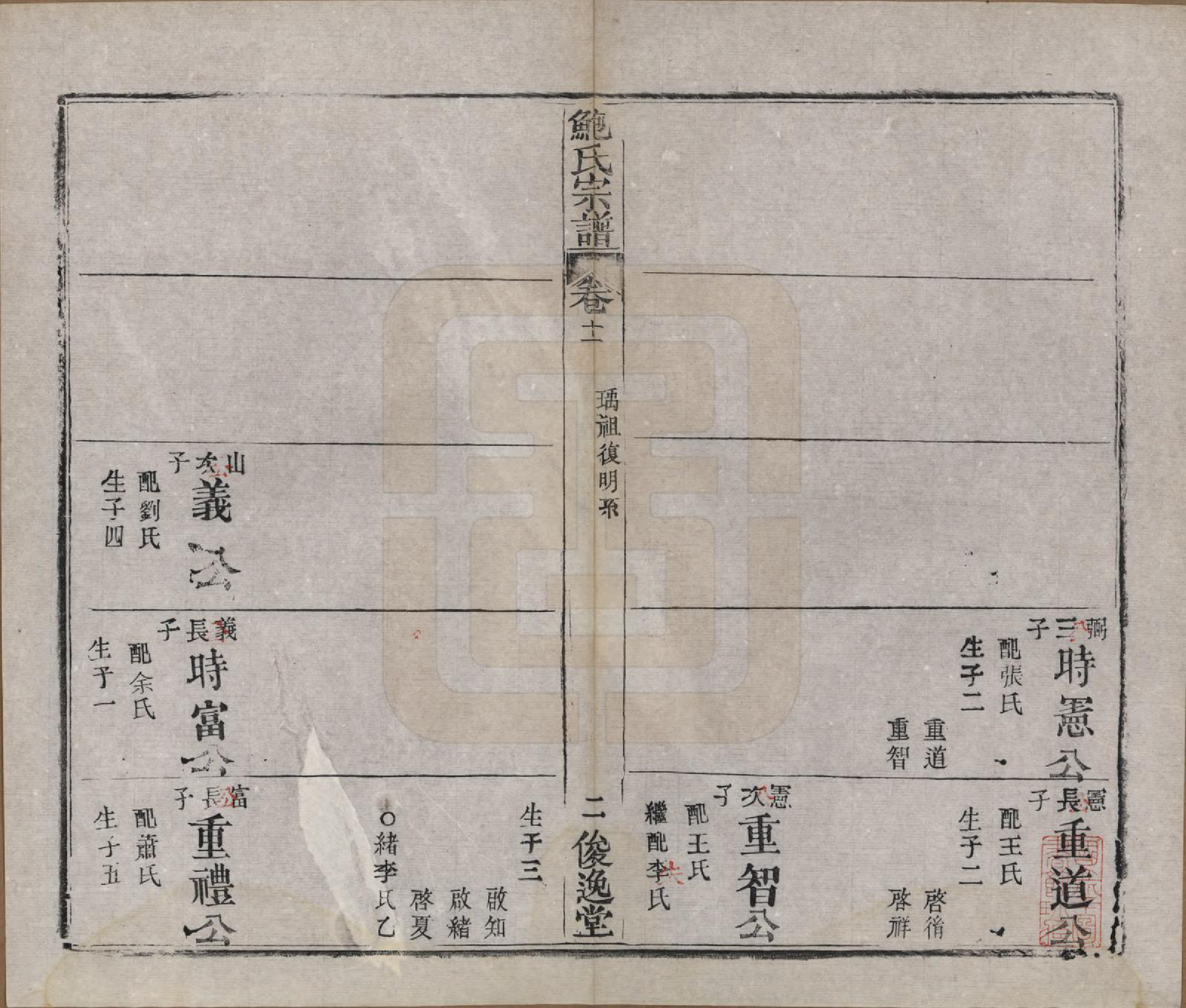GTJP0014.鲍.湖北麻城.麻城鲍氏宗谱十四卷首一卷.清宣统三年（1911）_011.pdf_第1页