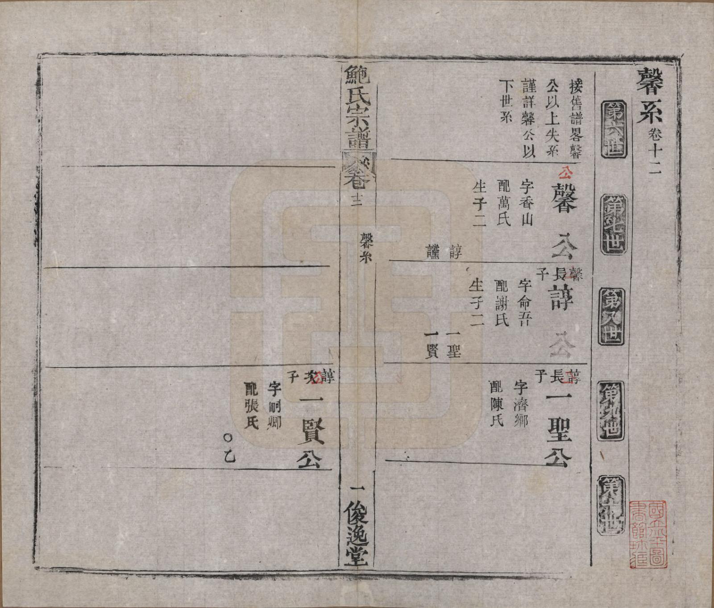 GTJP0014.鲍.湖北麻城.麻城鲍氏宗谱十四卷首一卷.清宣统三年（1911）_012.pdf_第1页