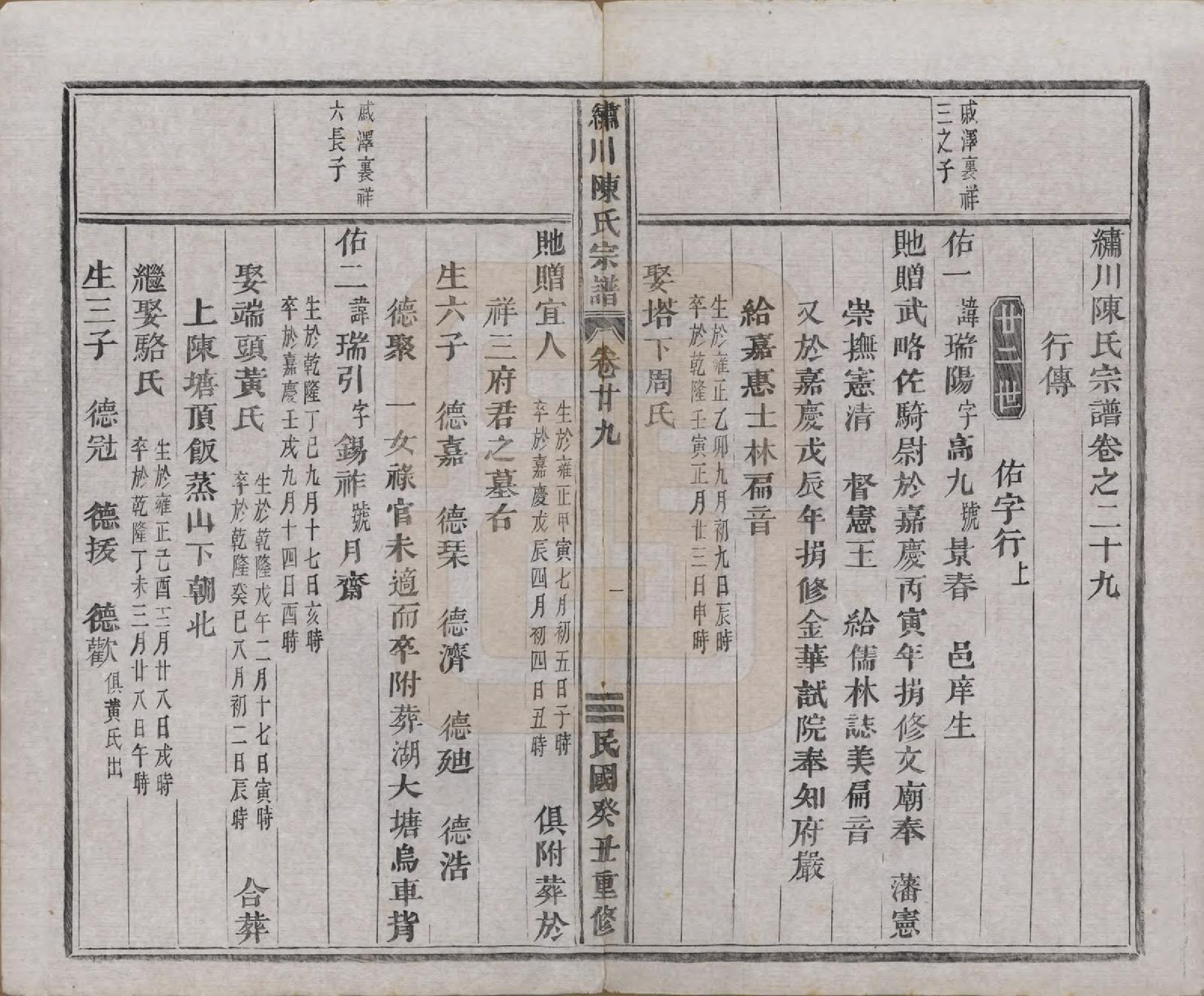 GTJP0121.陈.中国.绣川陈氏宗谱四十三卷.民国二年（1913）_029.pdf_第1页