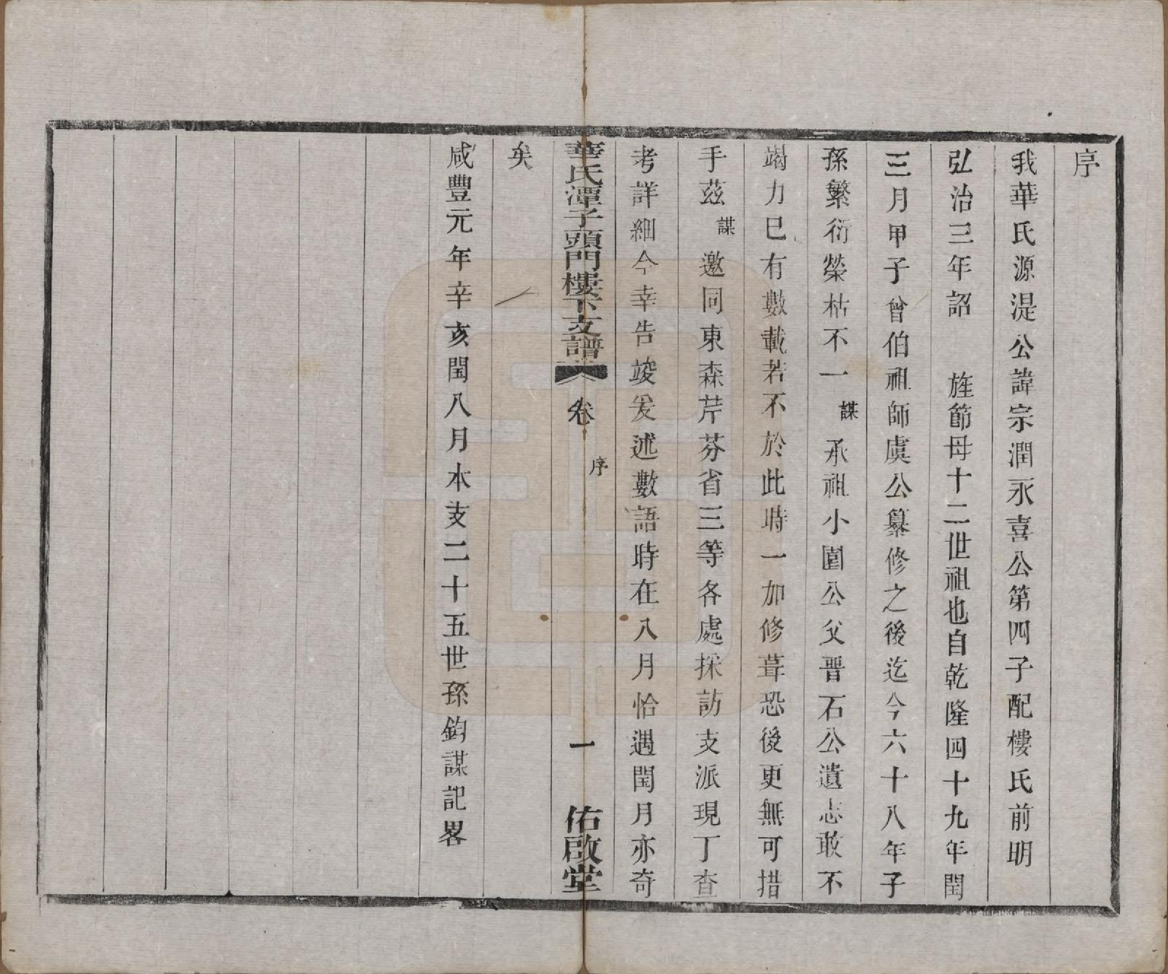 GTJP0562.华.中国.华氏潭子头门楼下支谱不分卷.清咸丰元年（1851）_001.pdf_第3页