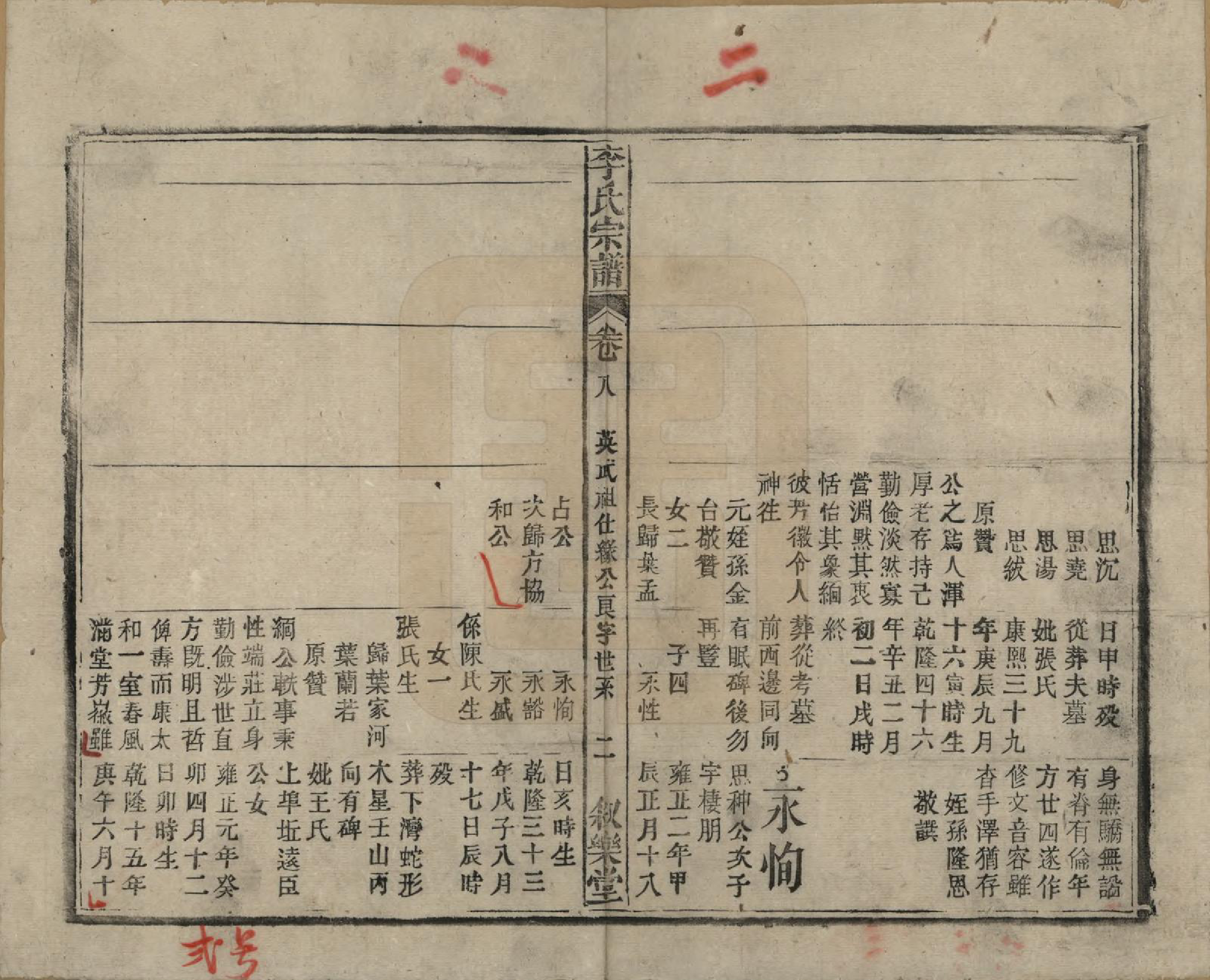 GTJP0824.李.中国.李氏宗谱十九卷首一卷.民国三十三年（1944）_008.pdf_第2页