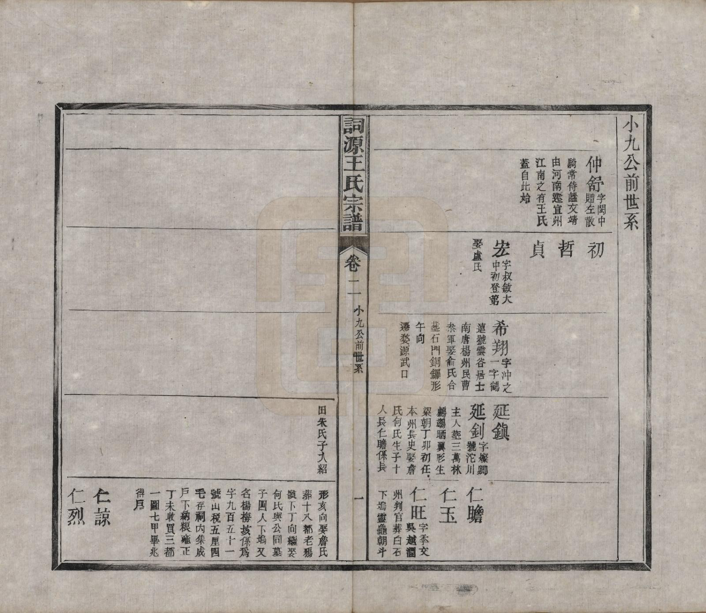 GTJP1611.王.中国.词源王氏宗谱十卷.清光绪元年（1875）_002.pdf_第1页