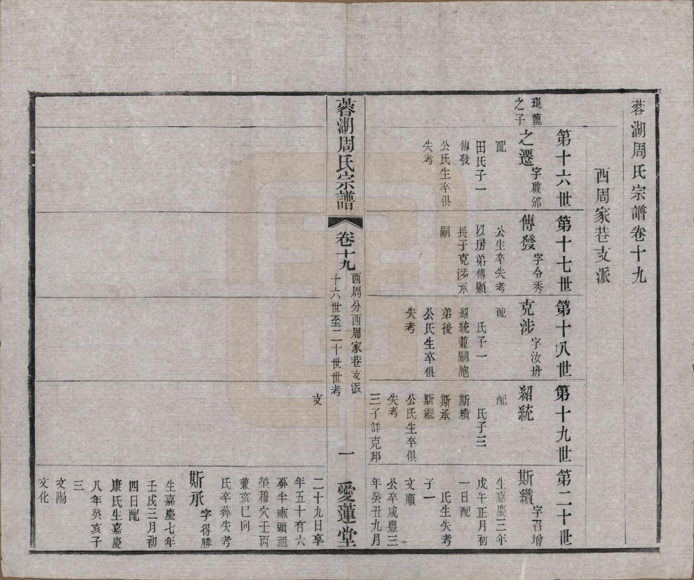 GTJP2335.周.中国.蓉湖周氏宗谱二十八卷.清光绪三十一年（1905）_019.pdf_第1页
