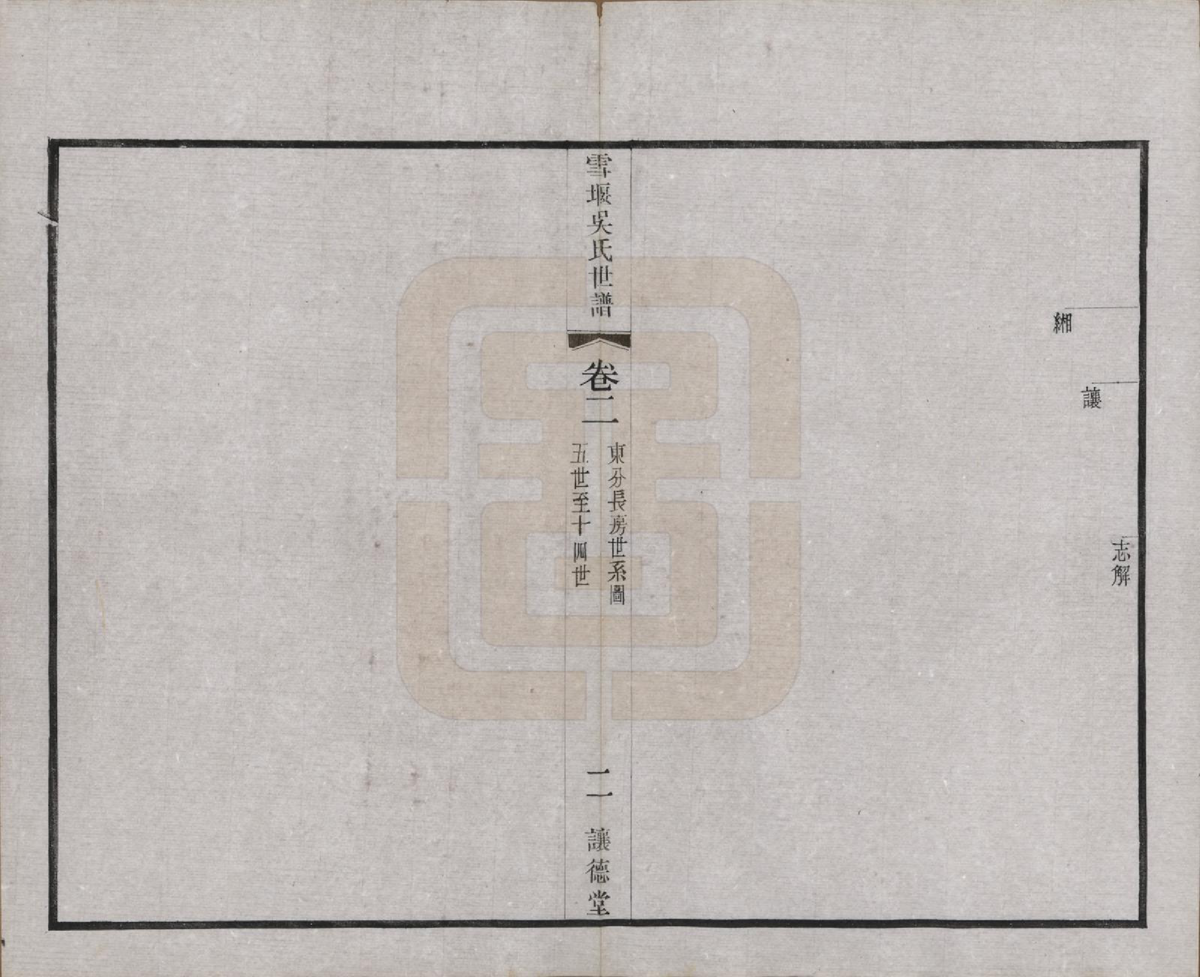 GTJP1654.吴.中国.雪堰吴氏世谱三十卷首一卷.民国二十二年（1933）_002.pdf_第2页