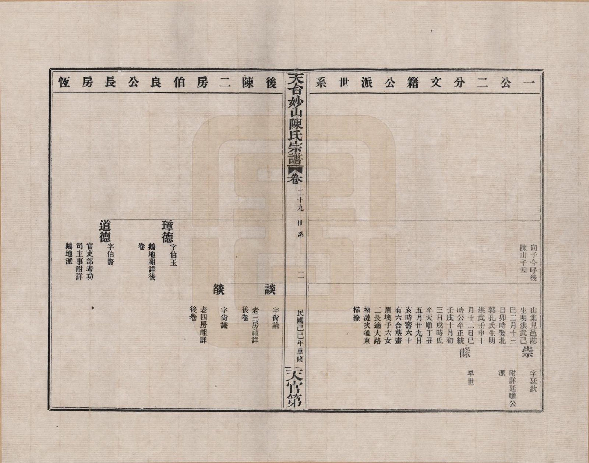 GTJP0100.陈.浙江天台.天台妙山陈氏宗谱_029.pdf_第2页