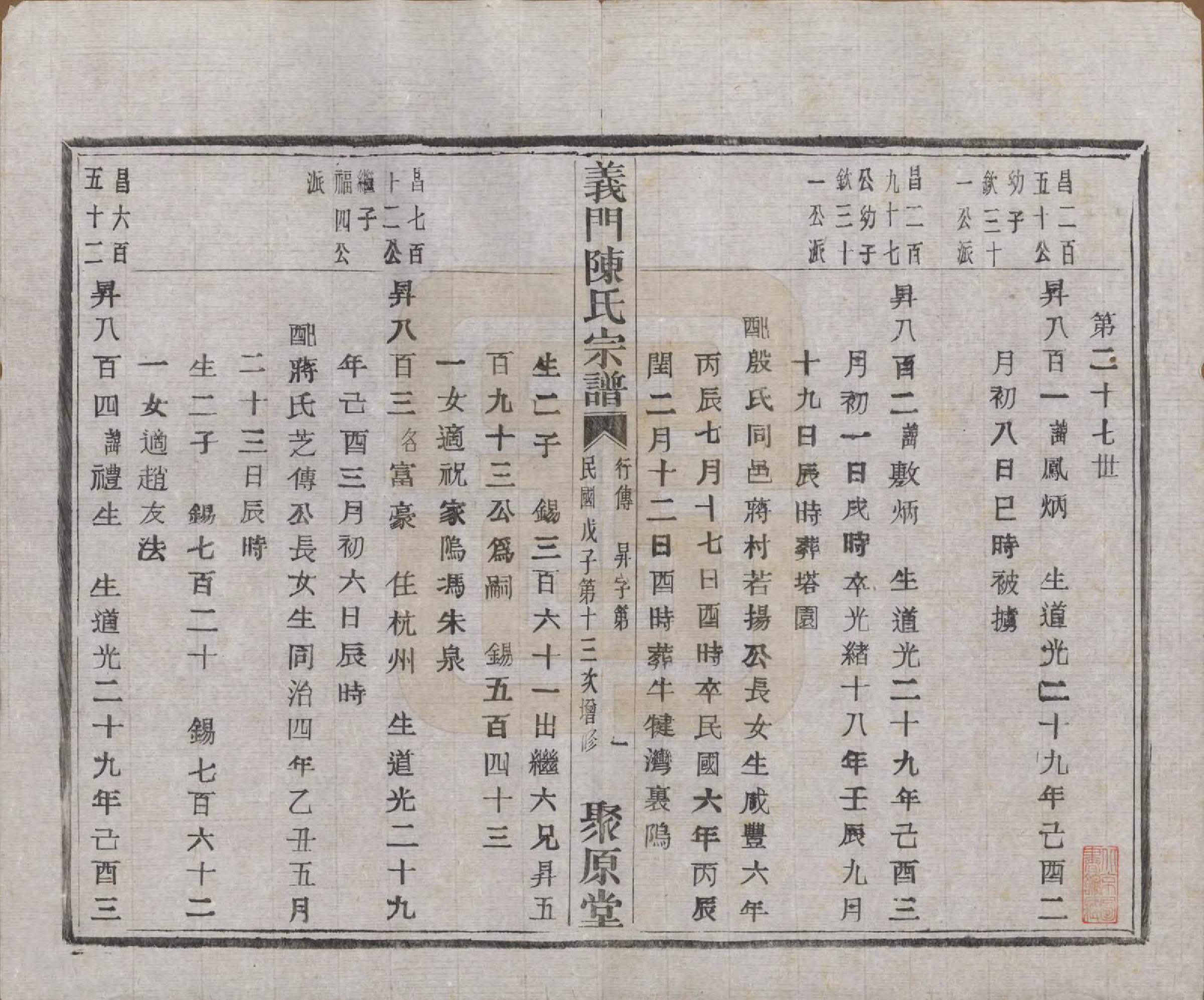 GTJP0141.陈.浙江诸暨.义门陈氏宗谱一百卷.民国三十八年（1949）_089.pdf_第2页