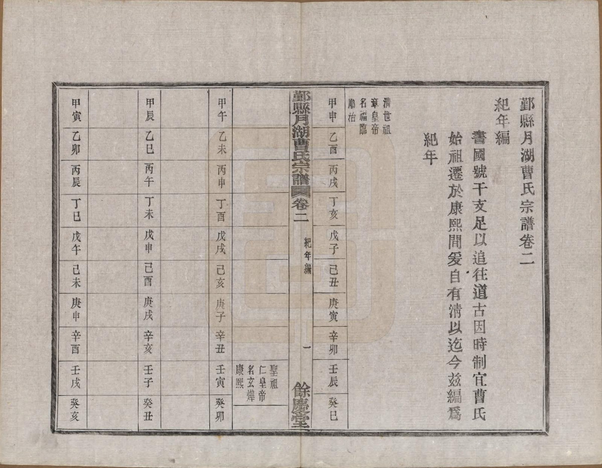 GTJP0050.曹.浙江鄞县.鄞县月湖曹氏宗谱十六卷首一卷末一卷.民国二十九年（1940）_002.pdf_第1页