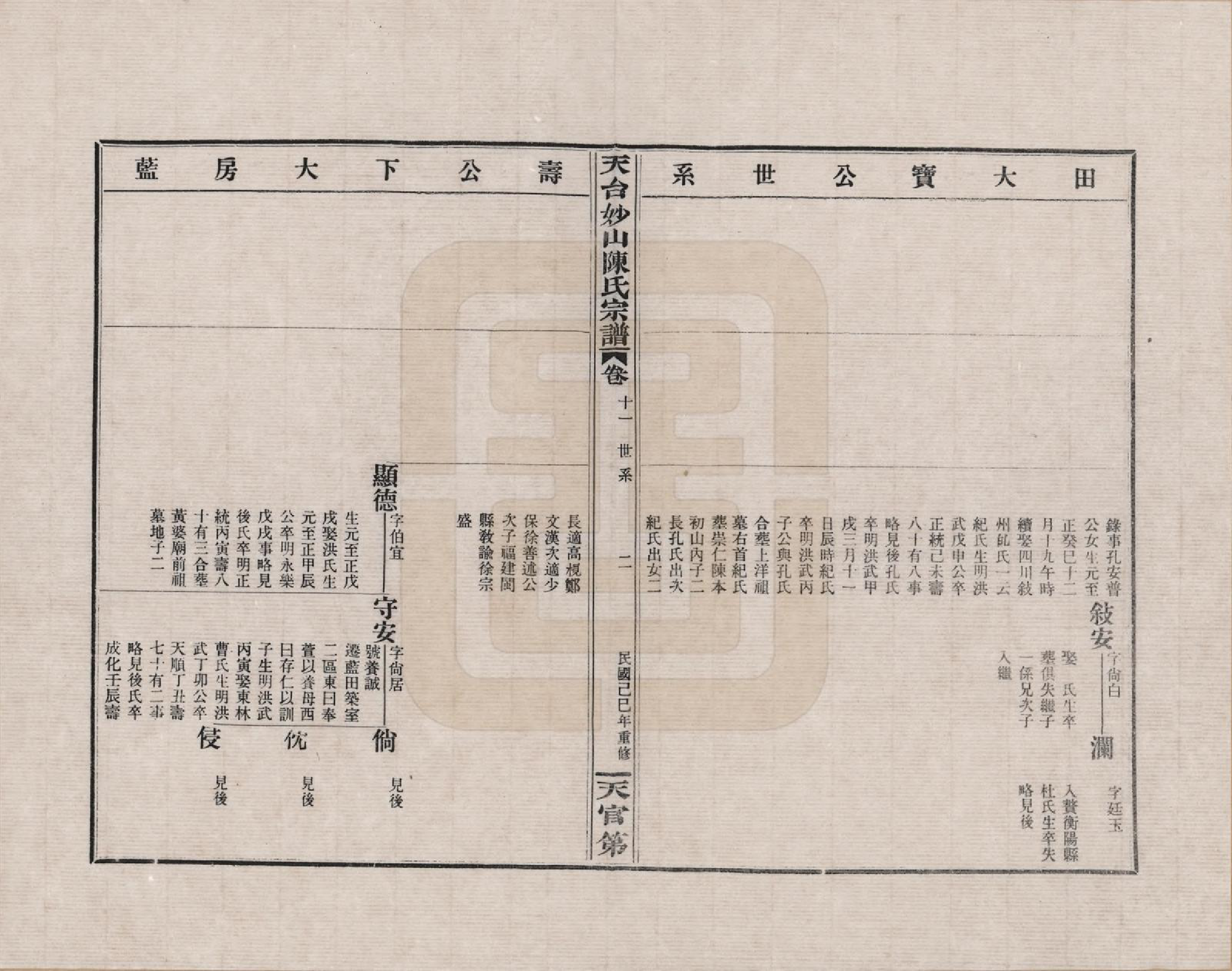 GTJP0100.陈.浙江天台.天台妙山陈氏宗谱_011.pdf_第2页