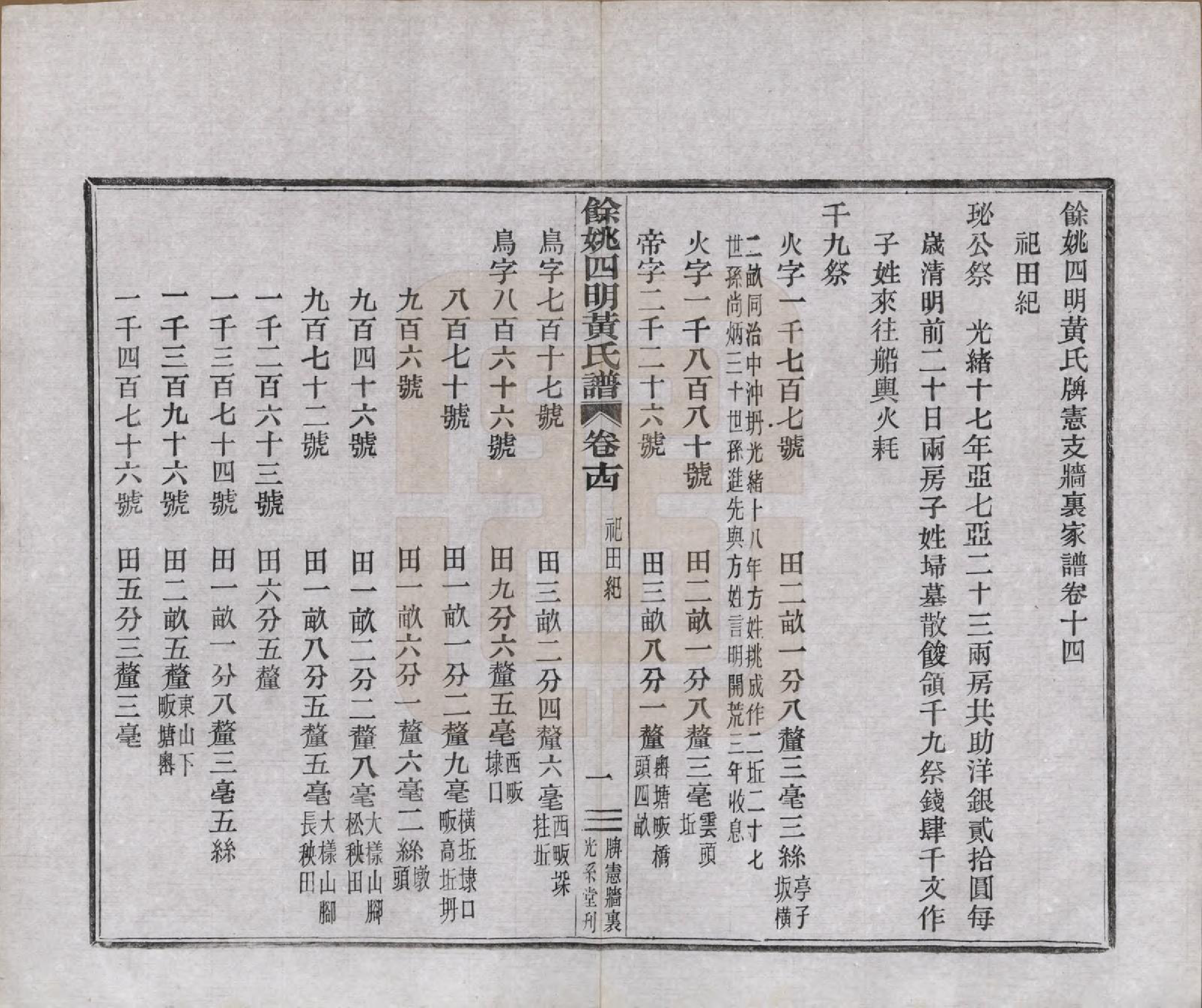 GTJP0594.黄.浙江余姚.余姚四明黄氏牌宪支墙里家谱十六卷首一卷末一卷.民国十九年（1930）_014.pdf_第1页
