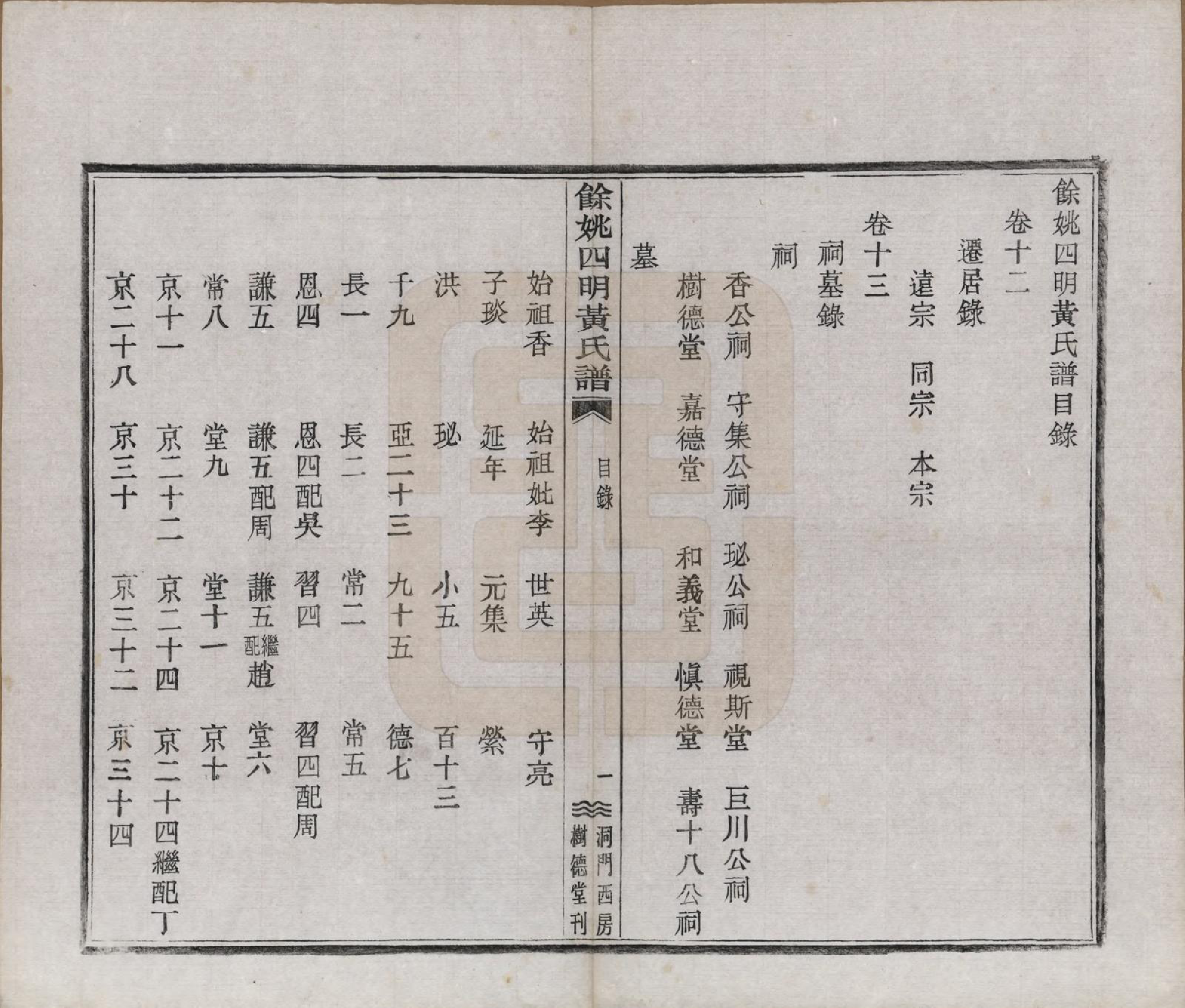 GTJP0595.黄.浙江余姚.余姚四明黄氏谱二十四卷首一卷末一卷.民国十九年（1930）_012.pdf_第1页