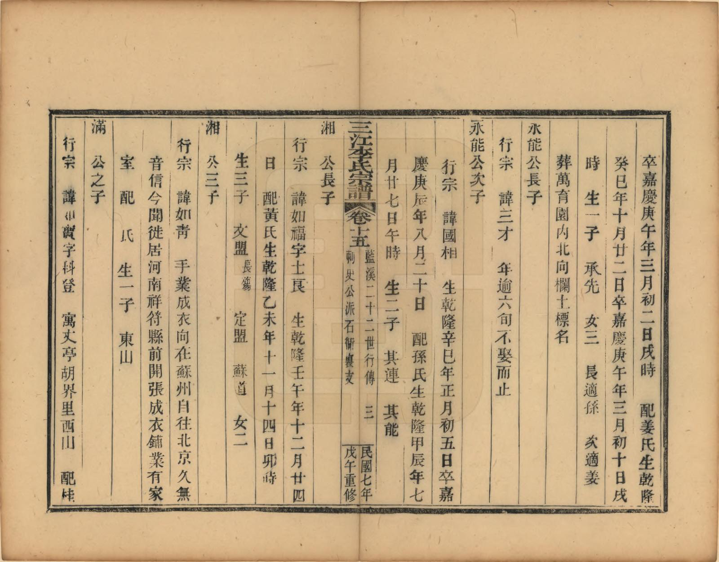 GTJP0818.李.浙江.三江李氏宗谱三十二卷首一卷末一卷.民国七年（1918）_015.pdf_第3页