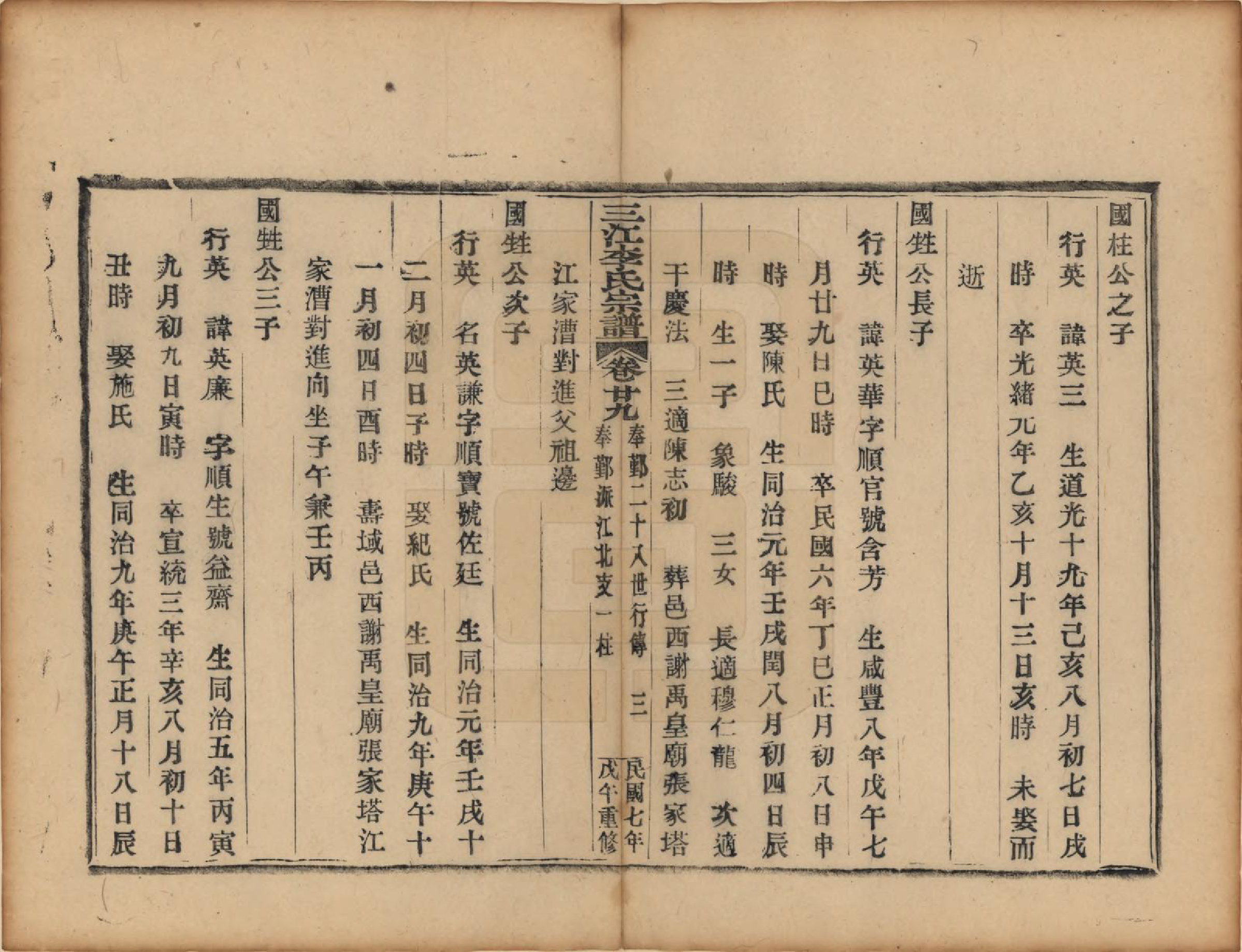 GTJP0818.李.浙江.三江李氏宗谱三十二卷首一卷末一卷.民国七年（1918）_029.pdf_第3页