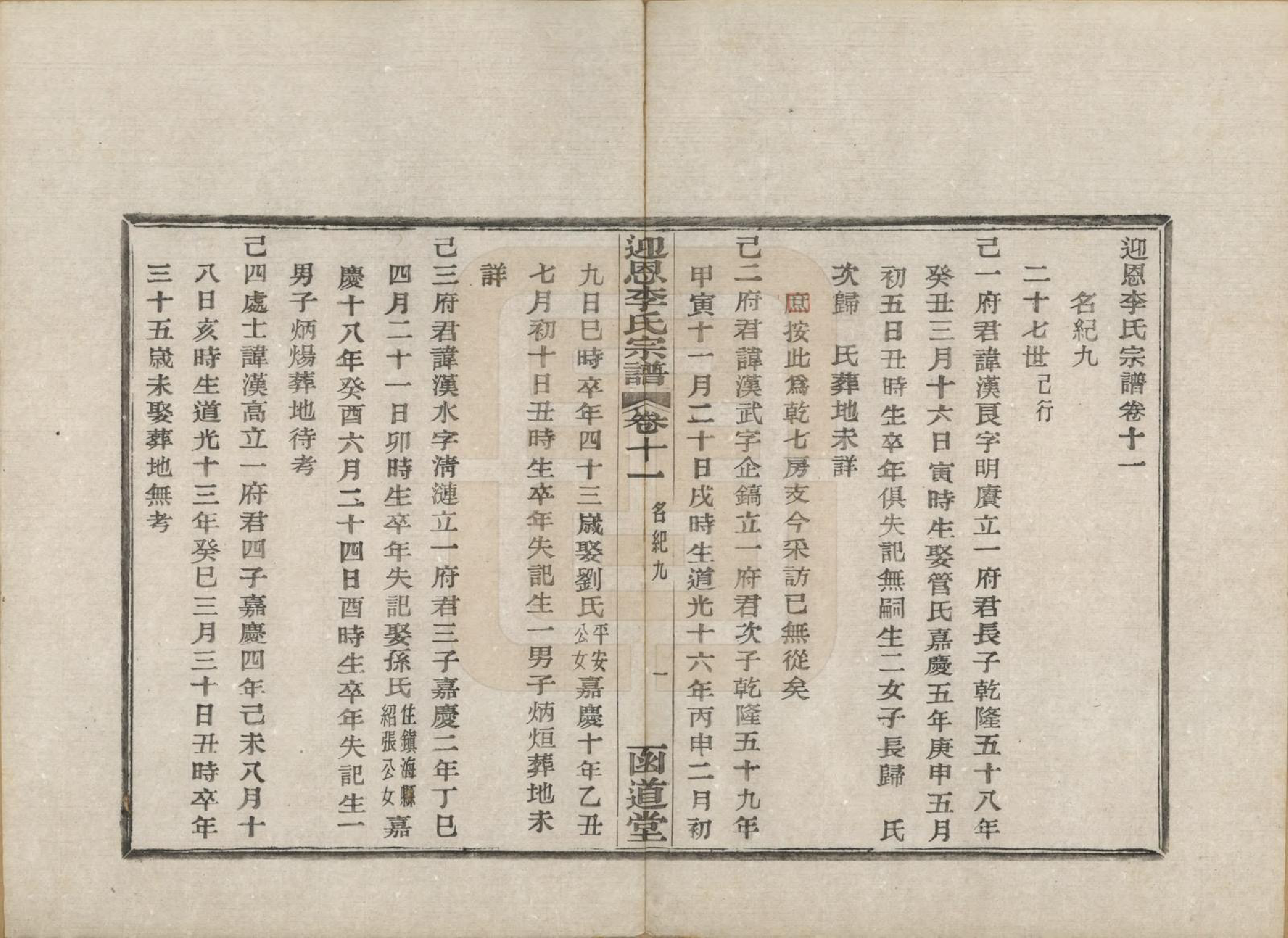 GTJP0827.李.浙江宁波.迎恩李氏宗谱二十卷首一卷.民国十六年（1927）_011.pdf_第1页