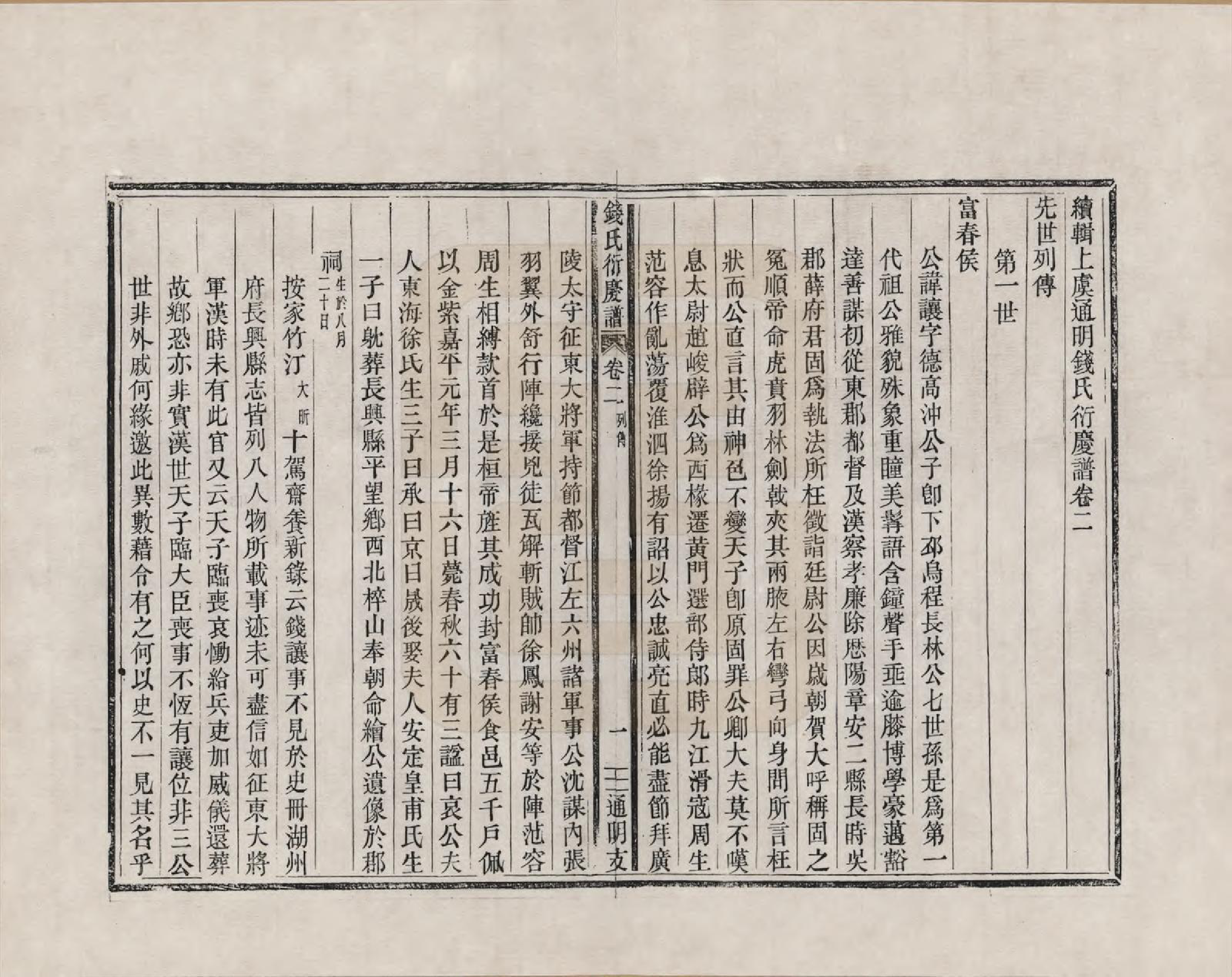 GTJP1165.钱.浙江上虞.续辑上虞通明钱氏衍庆谱_002.pdf_第1页