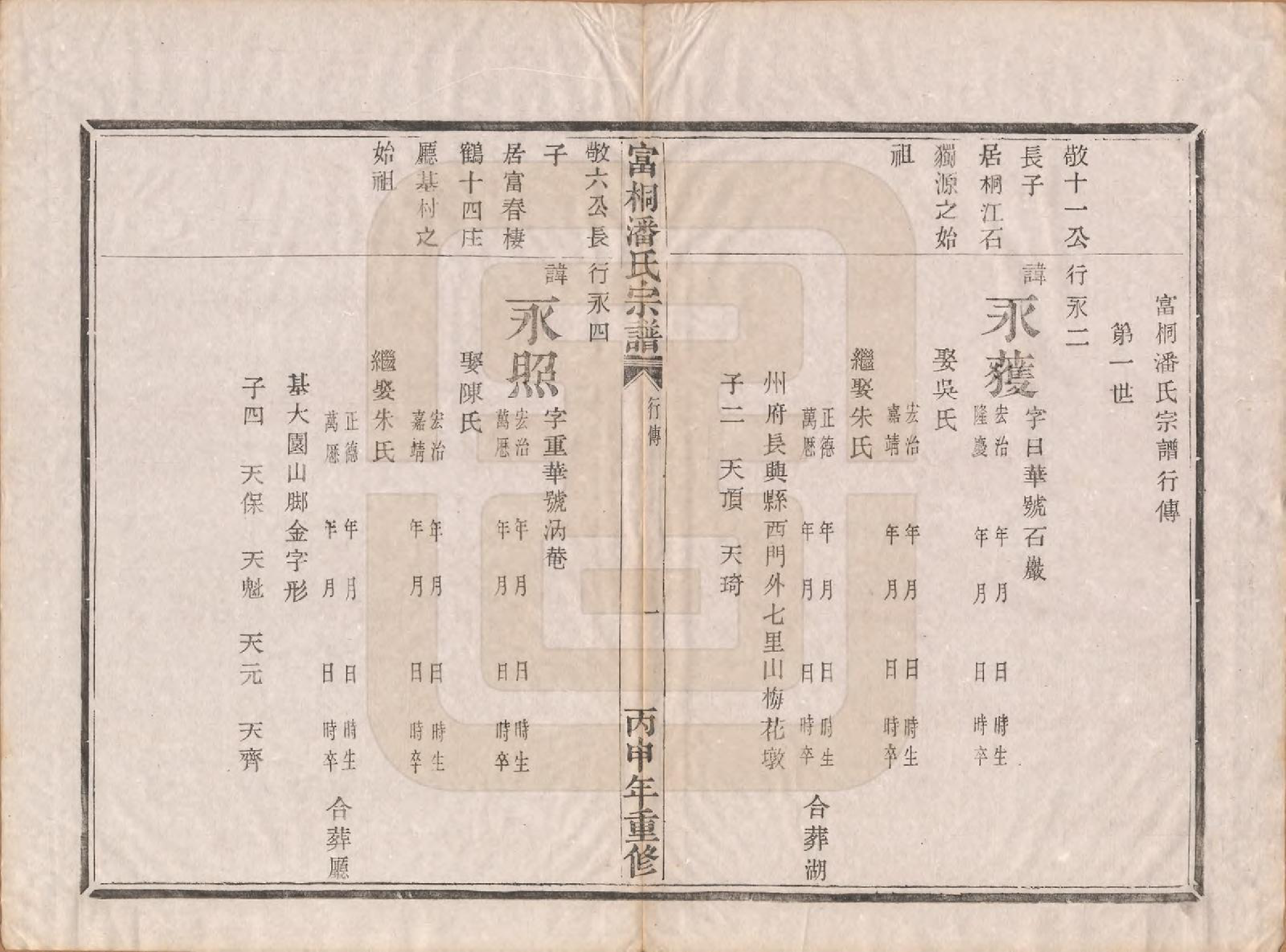 GTJP1124.潘.浙江富阳；浙江桐庐.富桐潘氏宗谱八卷.清光绪二十二年（1896）_005.pdf_第3页