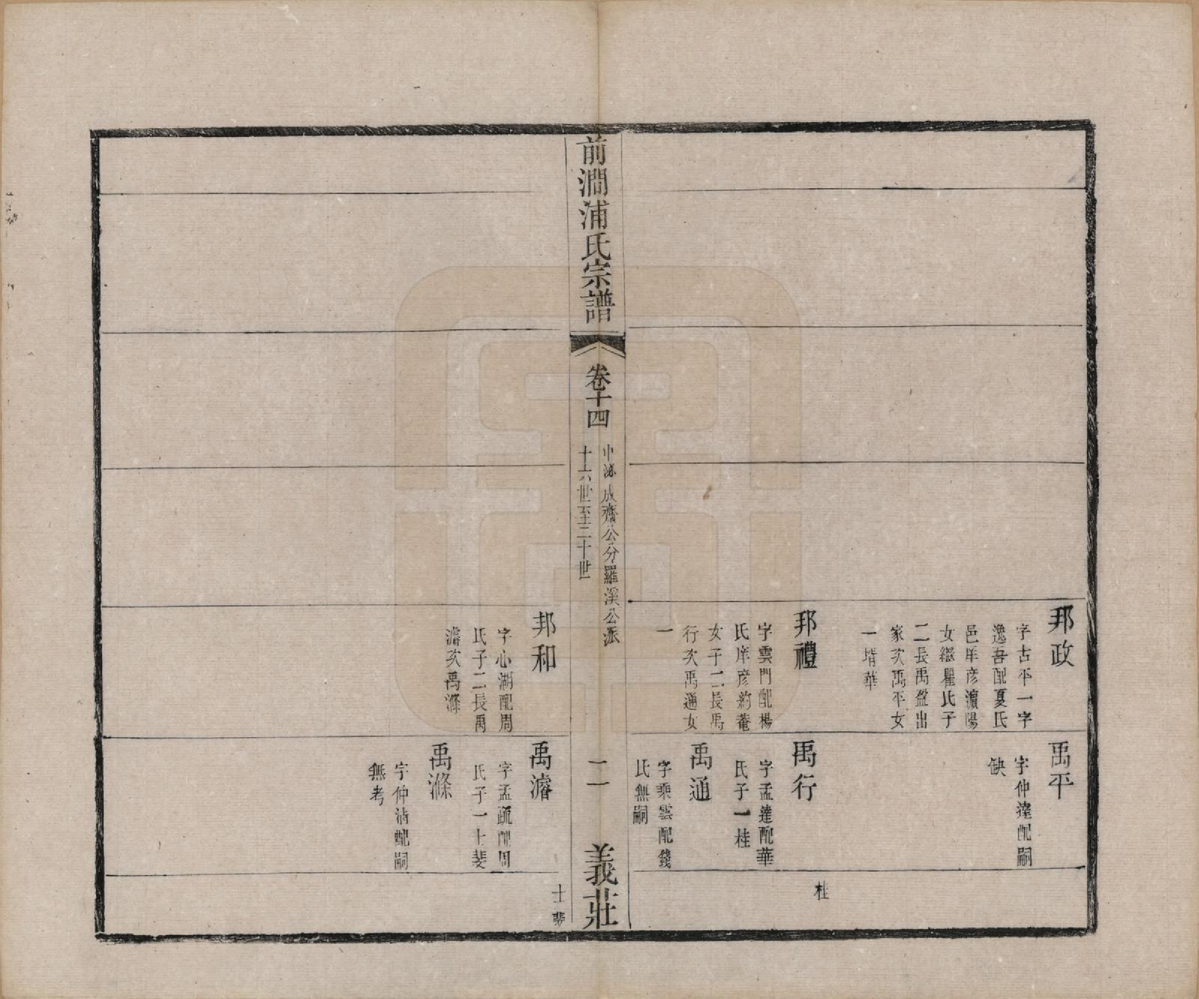 GTJP1152.浦.江苏无锡.前涧浦氏宗谱二十四卷首一卷诵芬录五卷.清同治十年（1871）_014.pdf_第2页