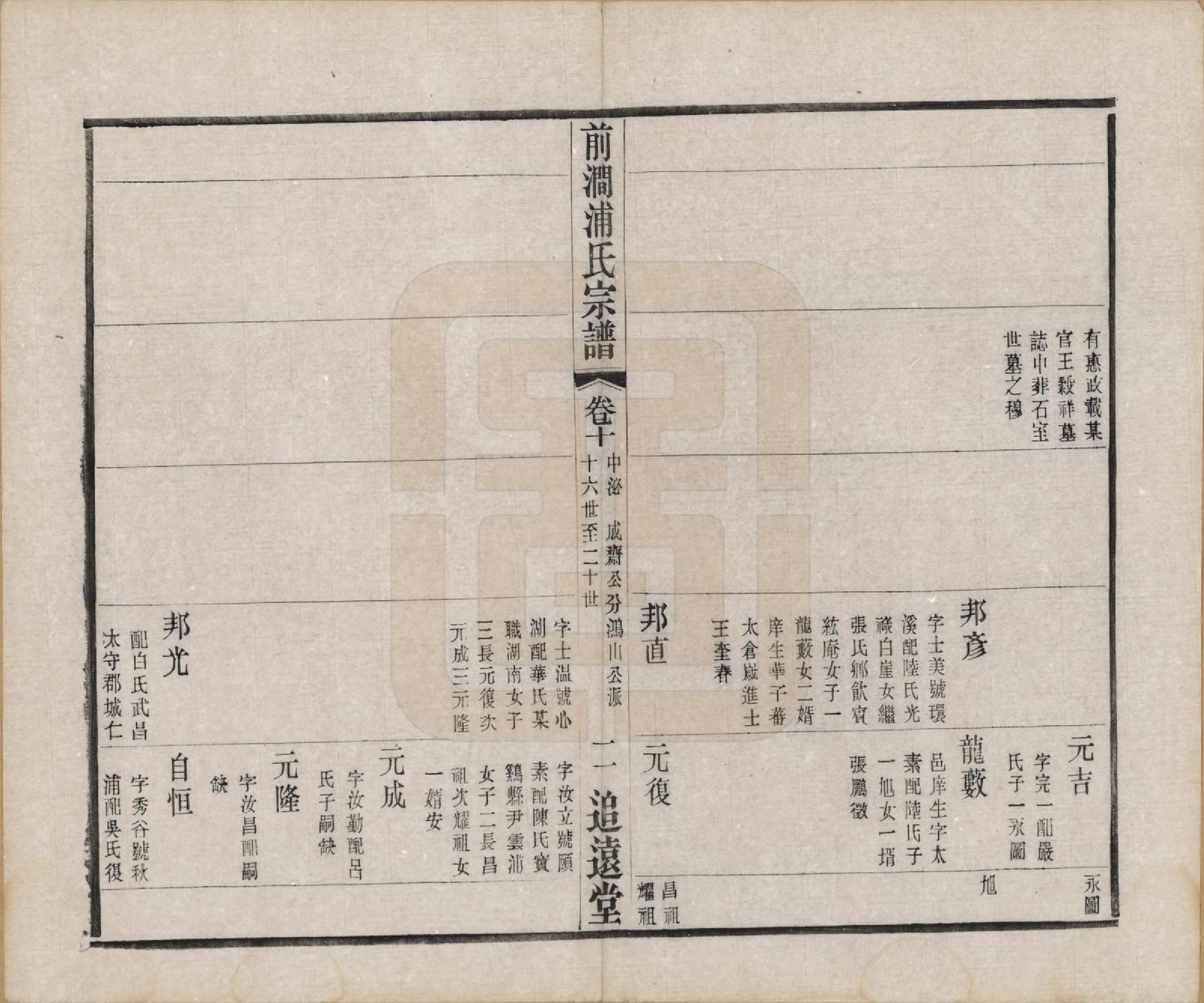 GTJP1149.浦.江苏无锡.前涧浦氏宗谱二十四卷首一卷附世系图四卷诵芬录七卷.民国二十年（1931）_010.pdf_第2页