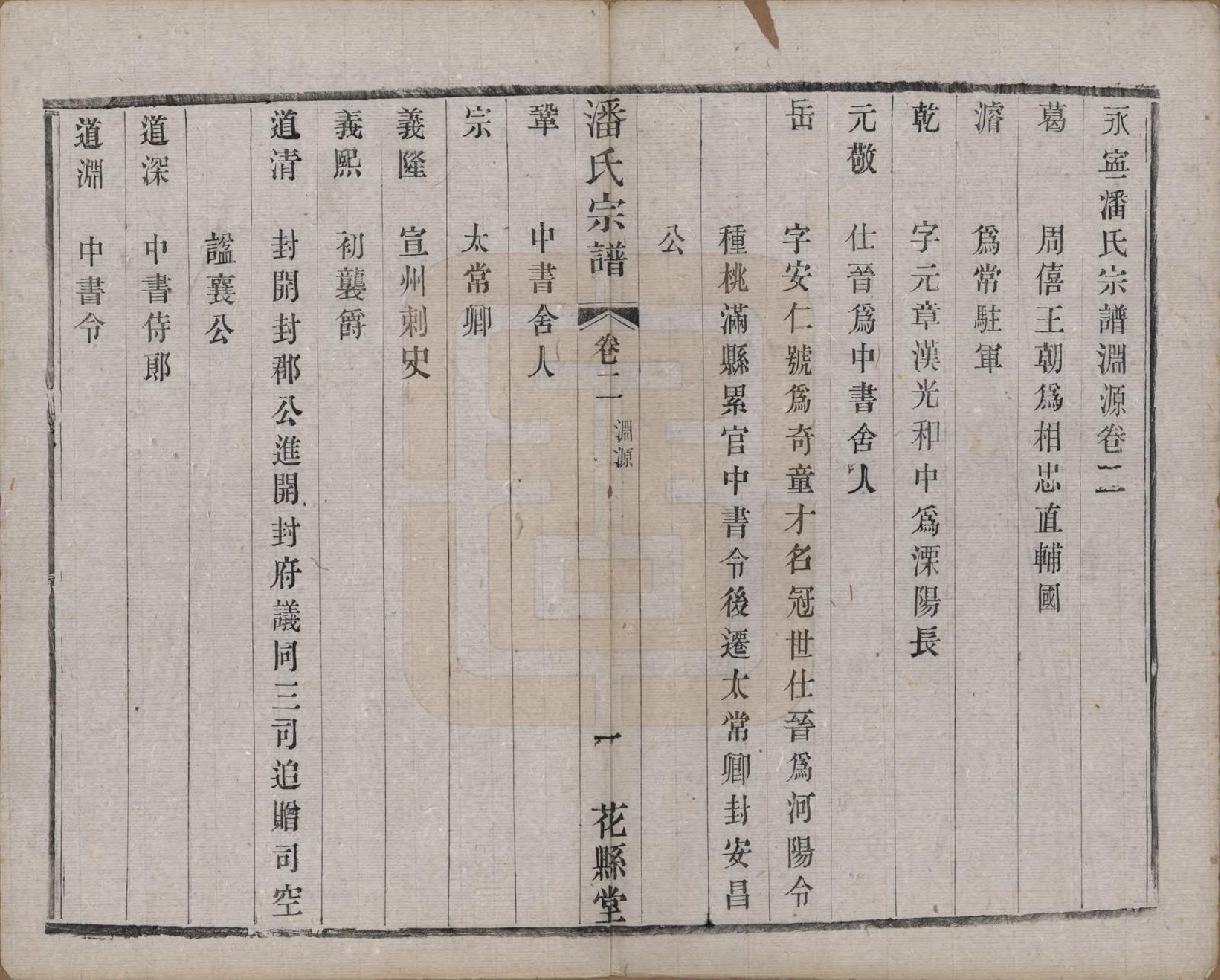 GTJP1125.潘.江苏武进.毗陵永宁潘氏续修宗谱十二卷.清光绪二十年（1894）_002.pdf_第1页