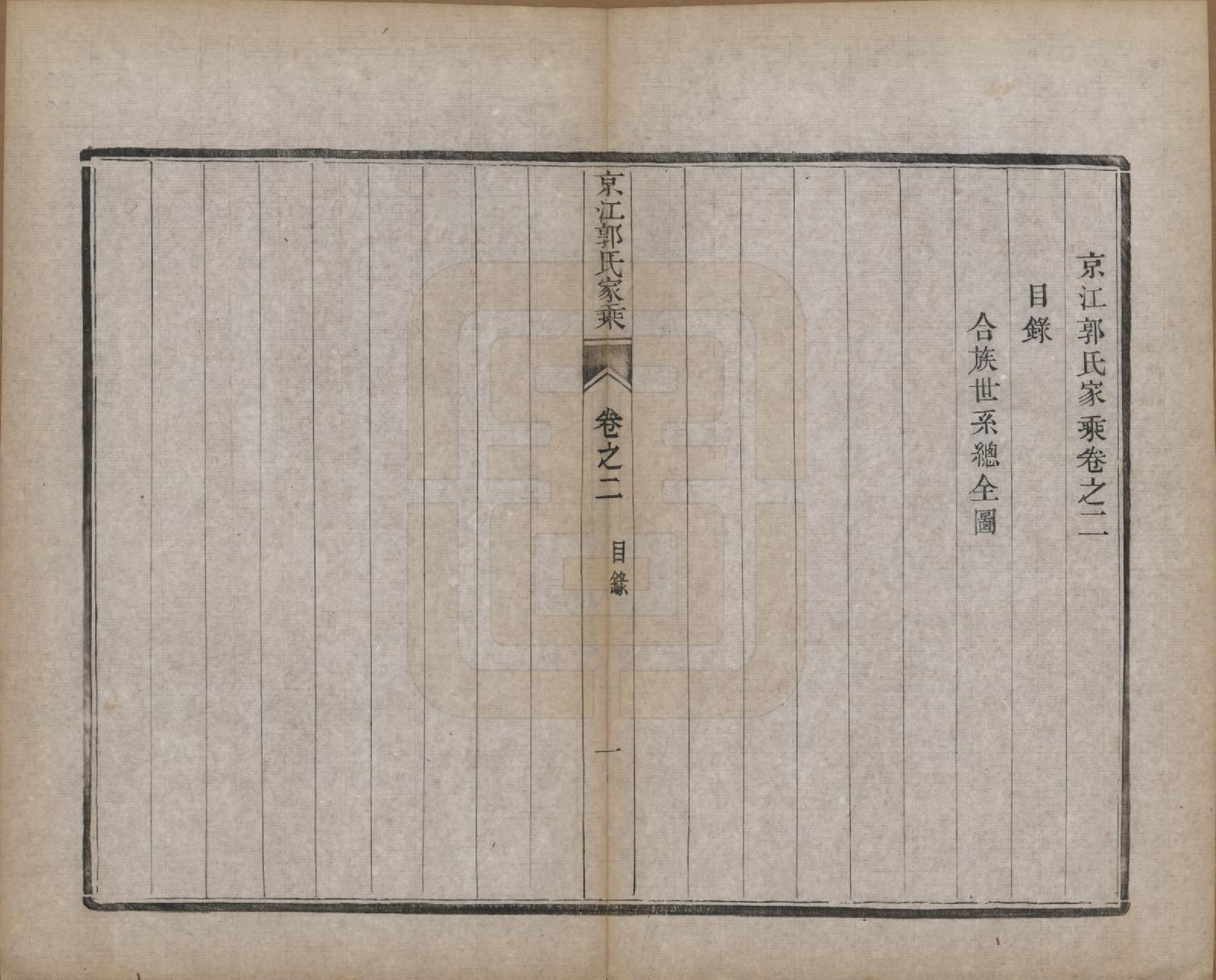 GTJP0461.郭.江苏丹徒.京江郭氏家乘八卷.清宣统三年（1911）_002.pdf_第1页