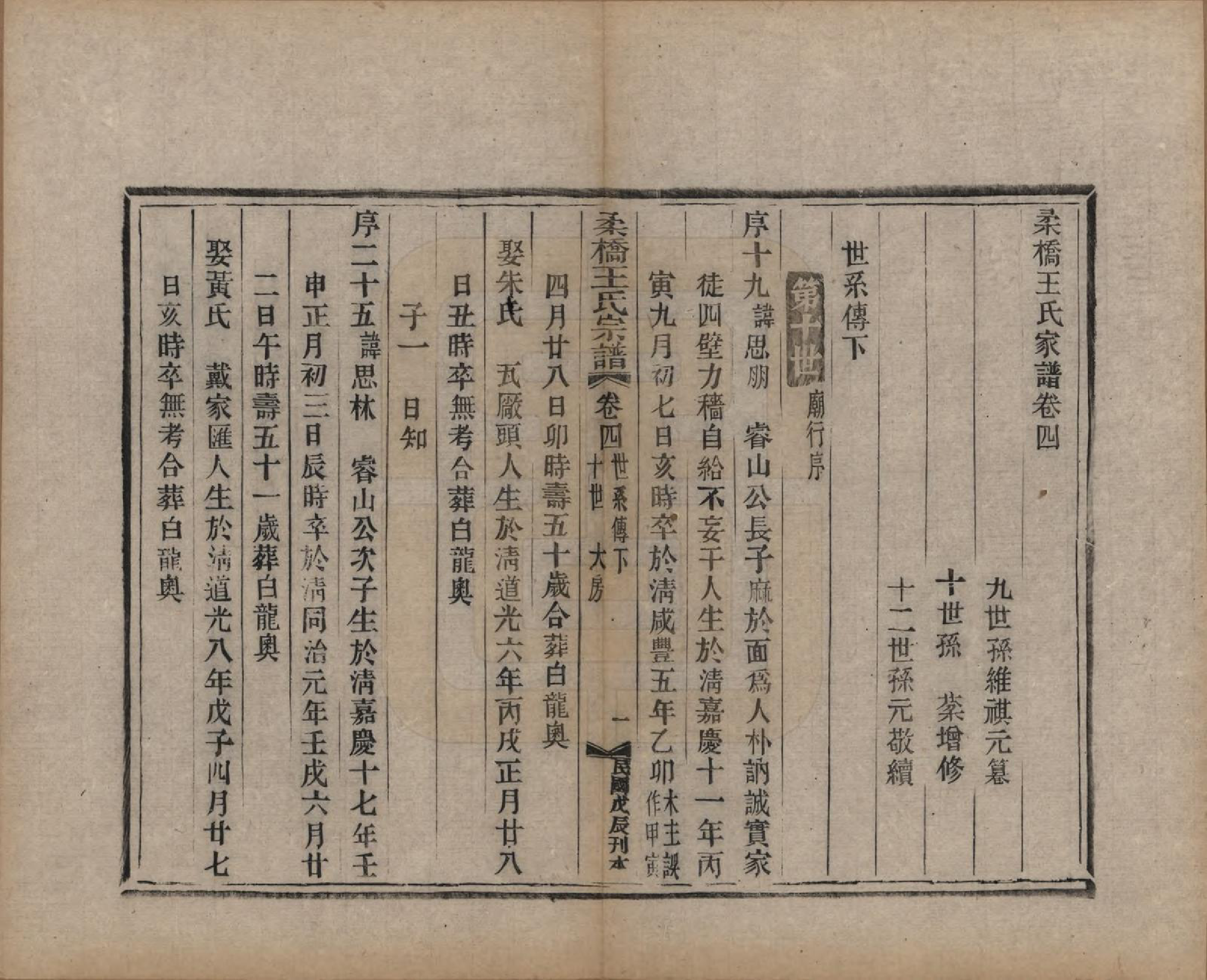 GTJP1561.王.浙江黄巖.柔桥王氏家谱八卷首一卷末一卷附编二卷.民国十七年（1928）_004.pdf_第2页