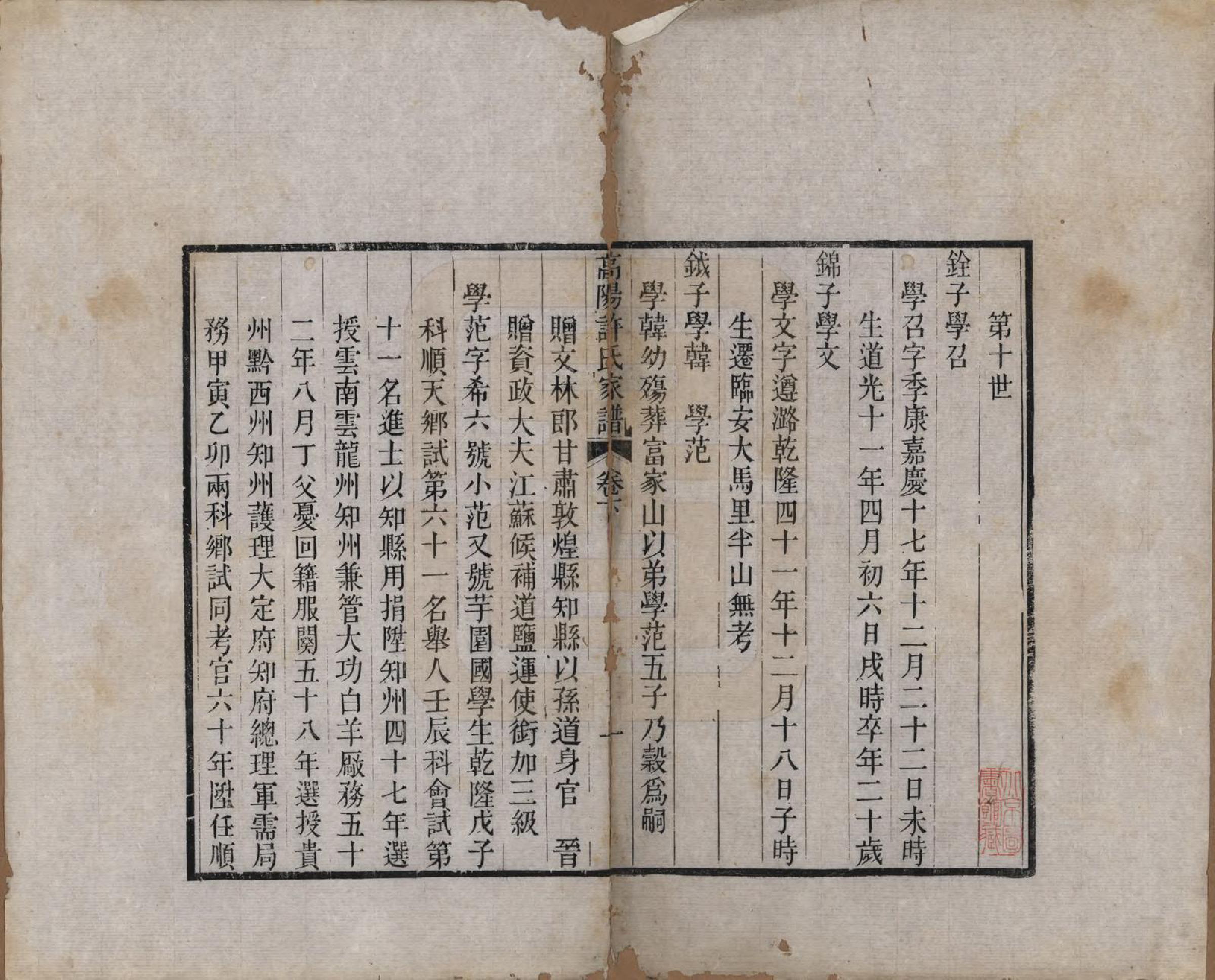 GTJP1914.许.浙江富春迁杭州.高阳许氏家谱.清同治间[1862-1874]_002.pdf_第1页