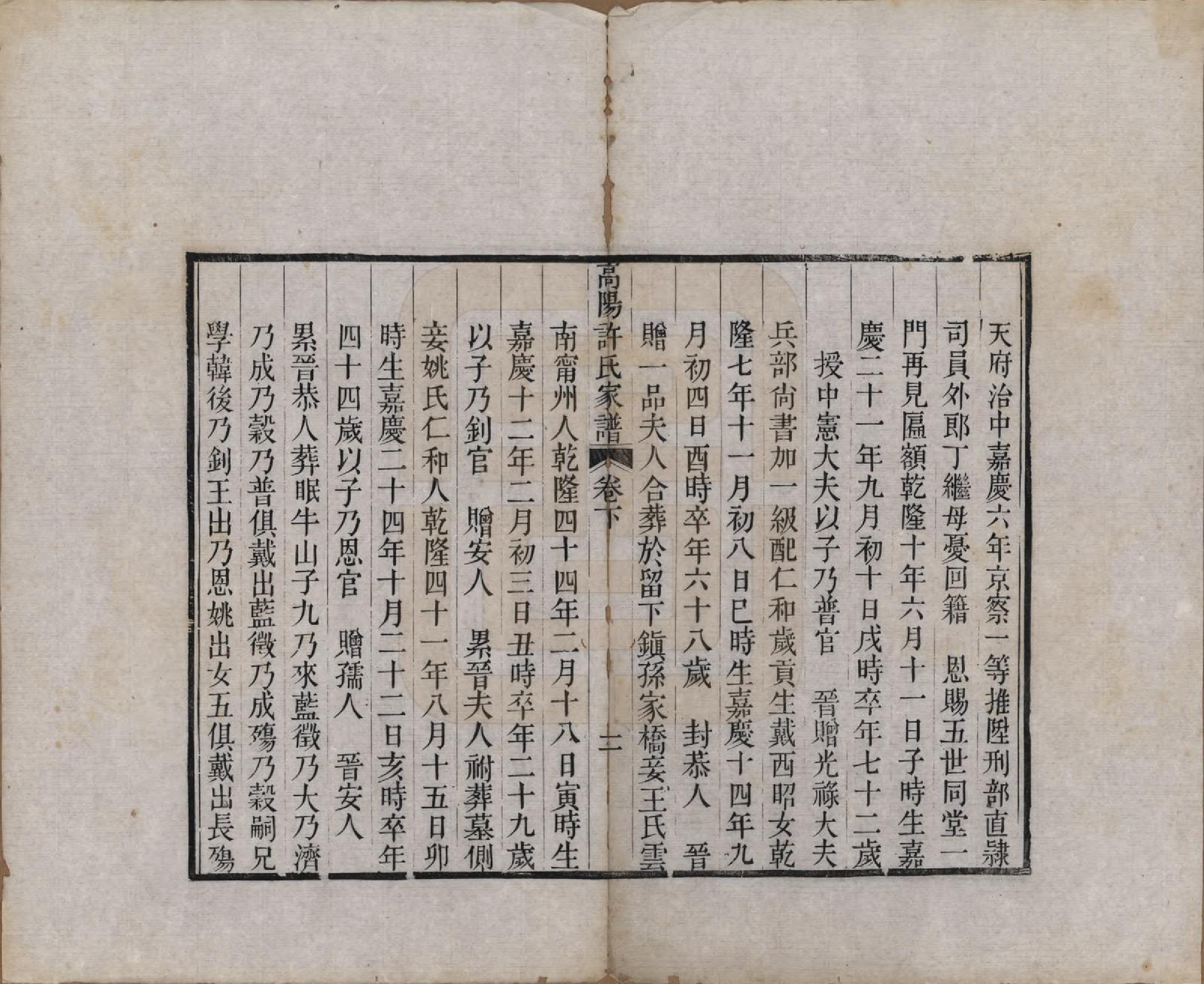 GTJP1914.许.浙江富春迁杭州.高阳许氏家谱.清同治间[1862-1874]_002.pdf_第2页