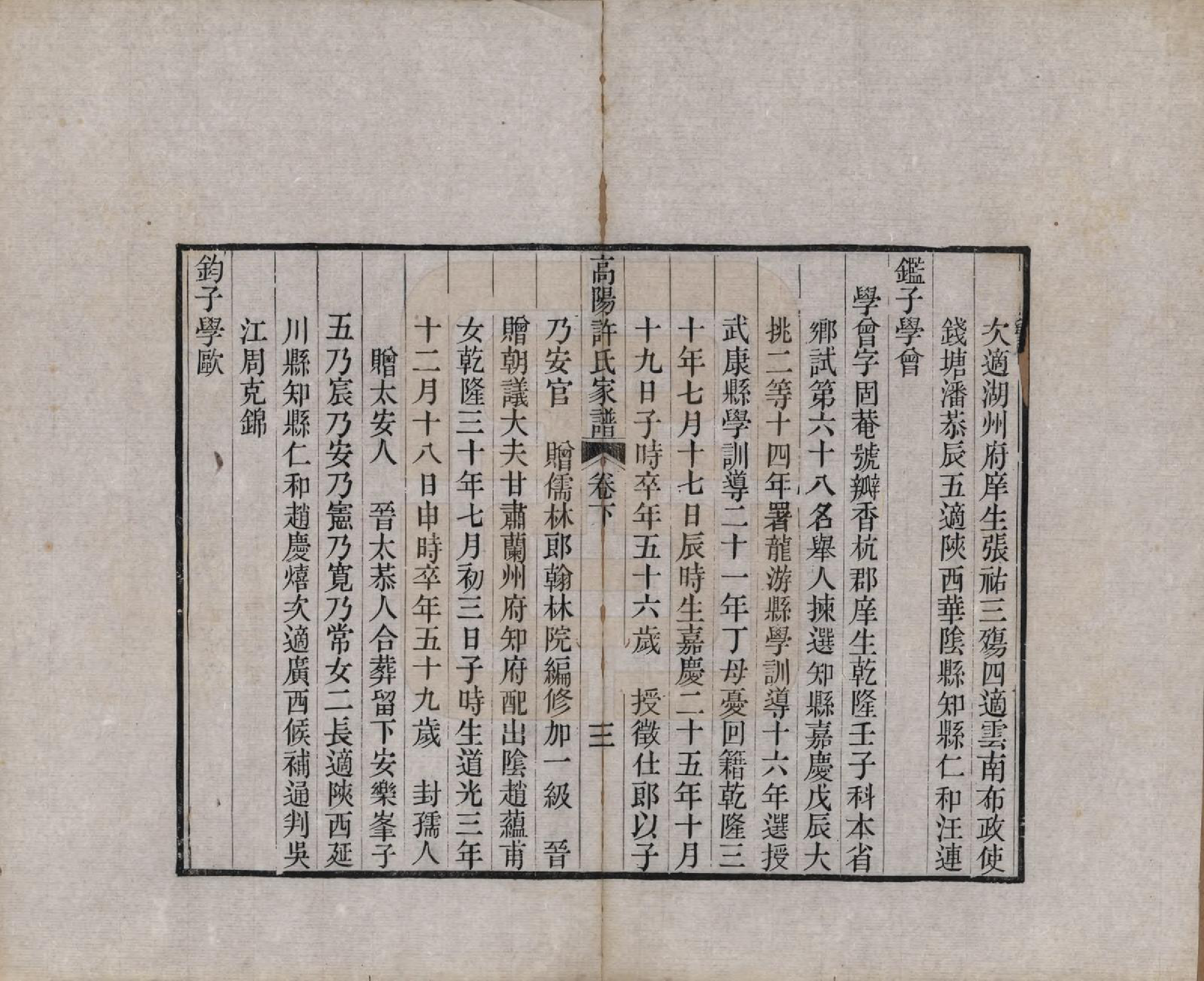 GTJP1914.许.浙江富春迁杭州.高阳许氏家谱.清同治间[1862-1874]_002.pdf_第3页