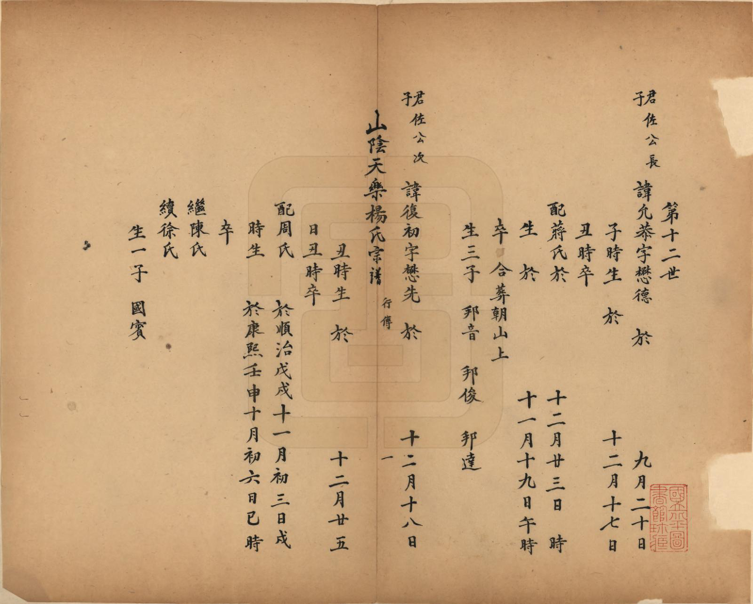 GTJP1977.杨.浙江绍兴.山阴天乐杨氏宗谱十四卷.清光绪八年（1882）_007.pdf_第1页