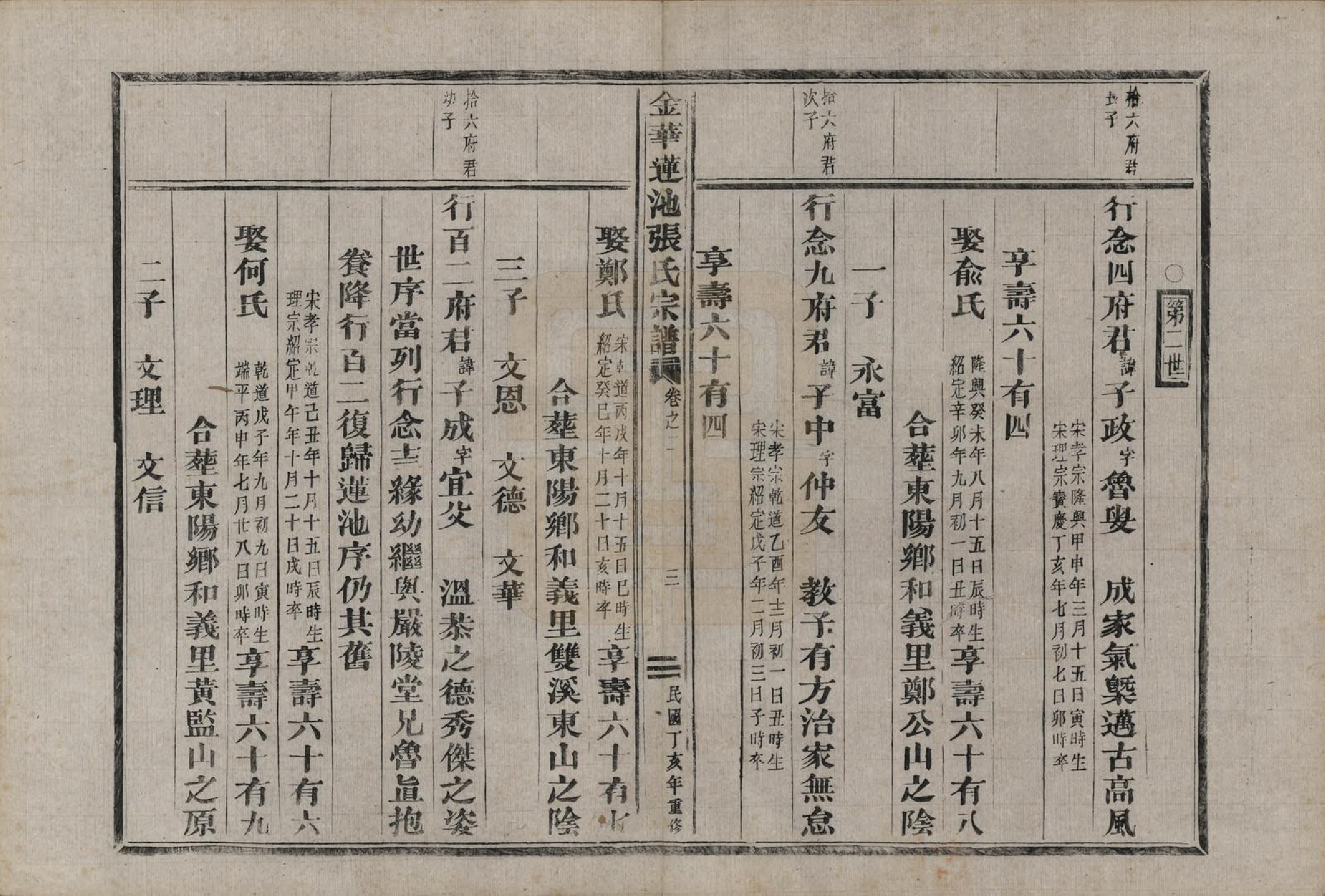 GTJP2112.张.浙江金华.金华莲池张氏宗谱三卷首一卷.民国三十六年（1947）_002.pdf_第3页