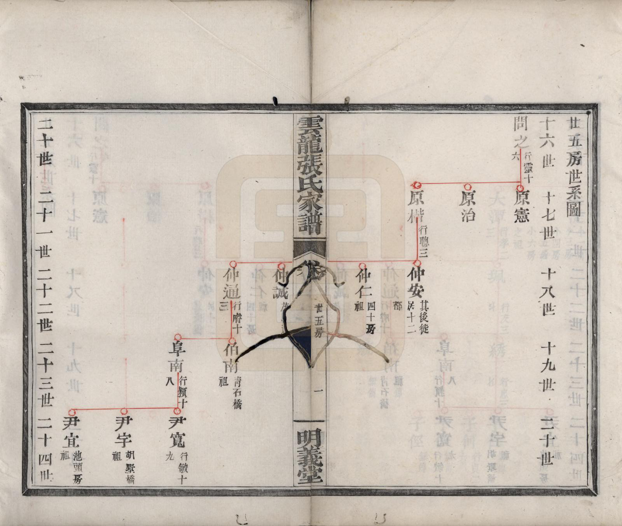 GTJP2171.张.浙江鄞县.云龙张氏宗谱.清同治十年(1871)_002.pdf_第1页
