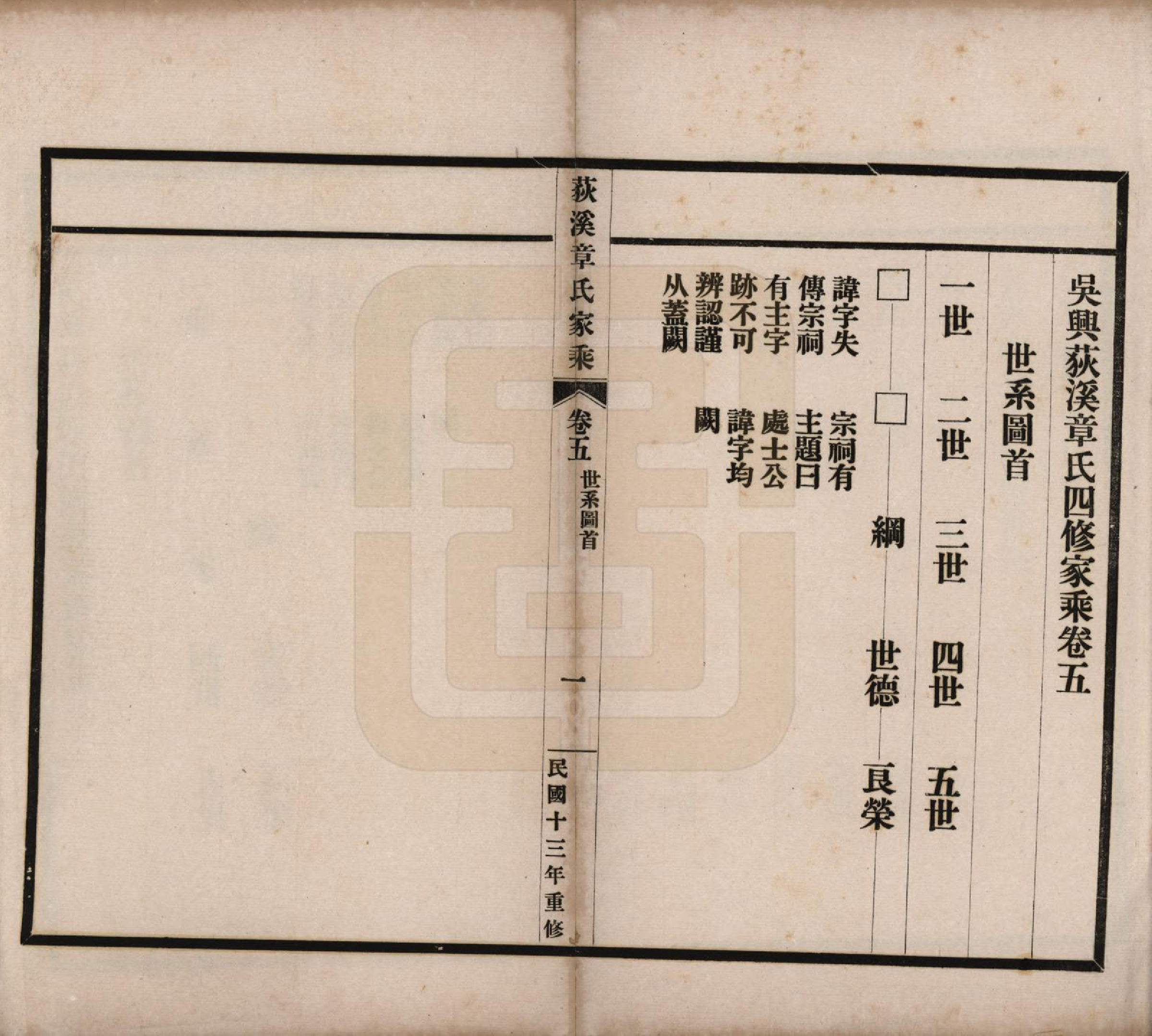GTJP2193.章.浙江湖州.吴兴荻溪章氏四修家乘十五卷.民国十三年（1924）_005.pdf_第1页
