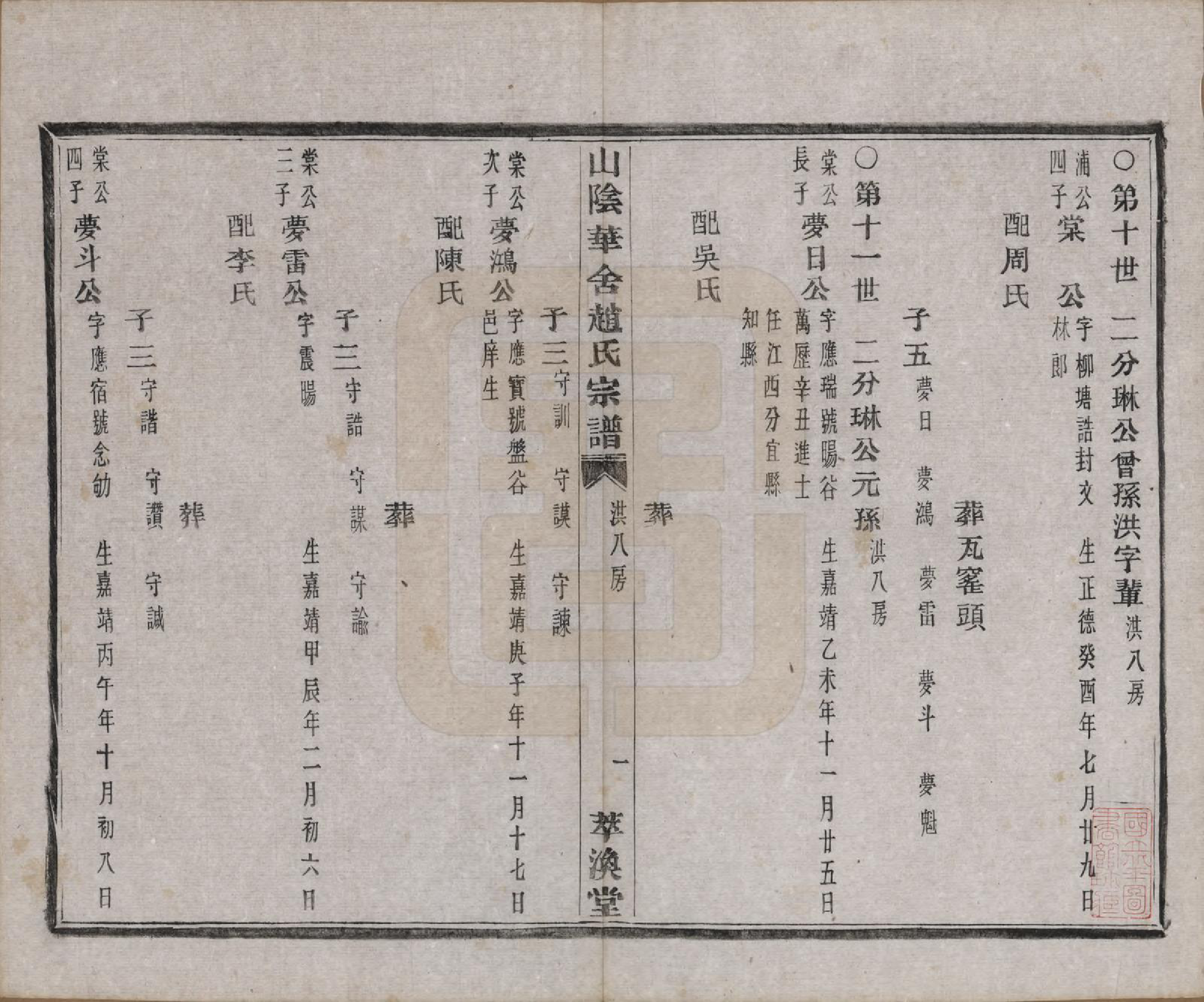 GTJP2231.赵.浙江绍兴.山阴华舍赵氏宗谱十八卷.清光绪十年（1884）_013.pdf_第1页