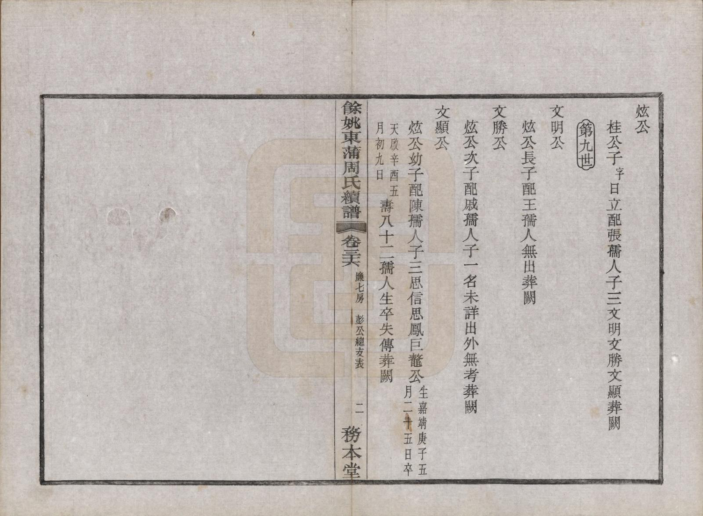 GTJP2307.周.浙江余姚.余姚东蒲周氏续谱三十八卷.民国十年（1921）_036.pdf_第2页