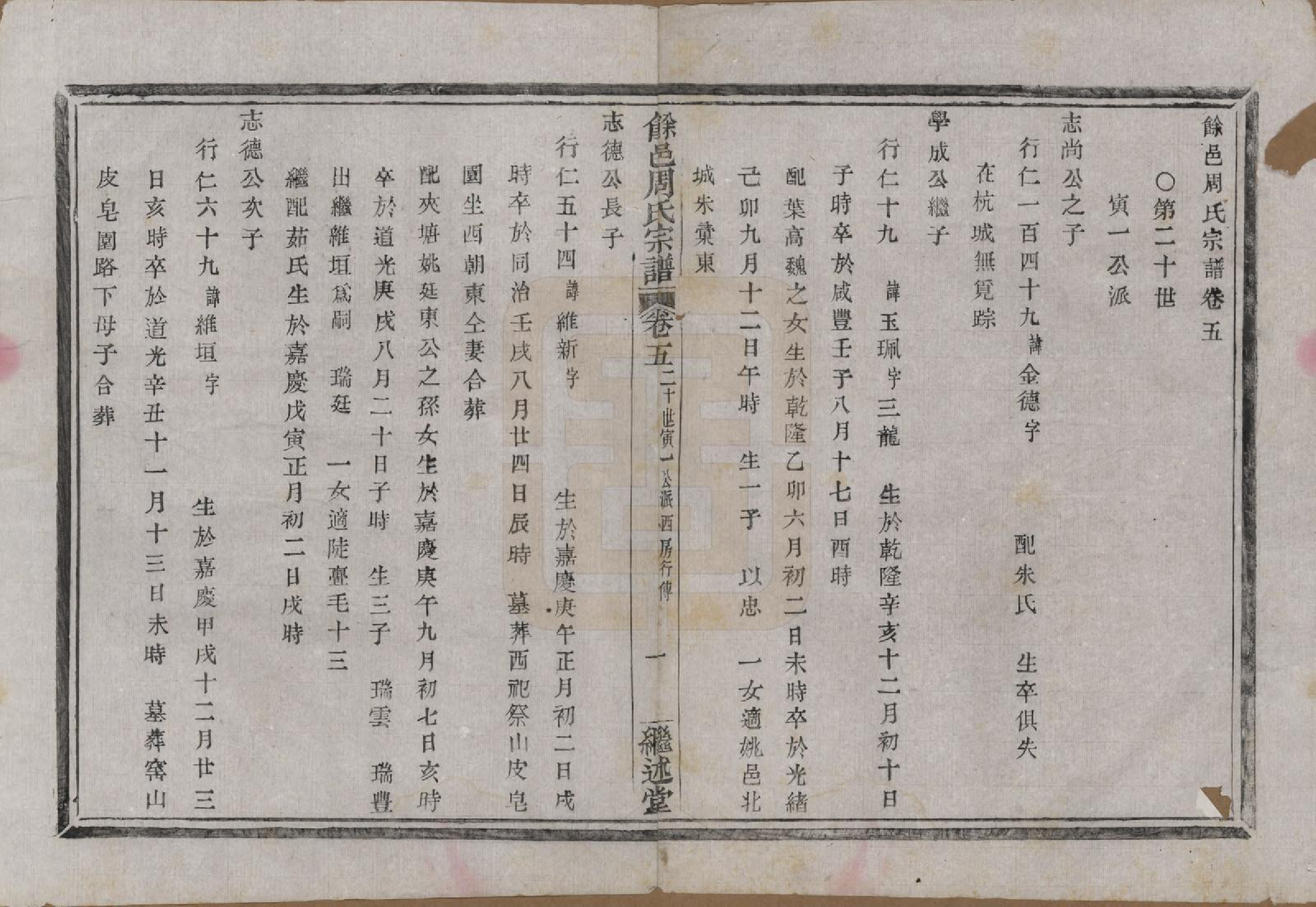 GTJP2326.周.浙江余姚.余邑周氏宗谱六卷.清光绪二十二年（1896）_005.pdf_第1页