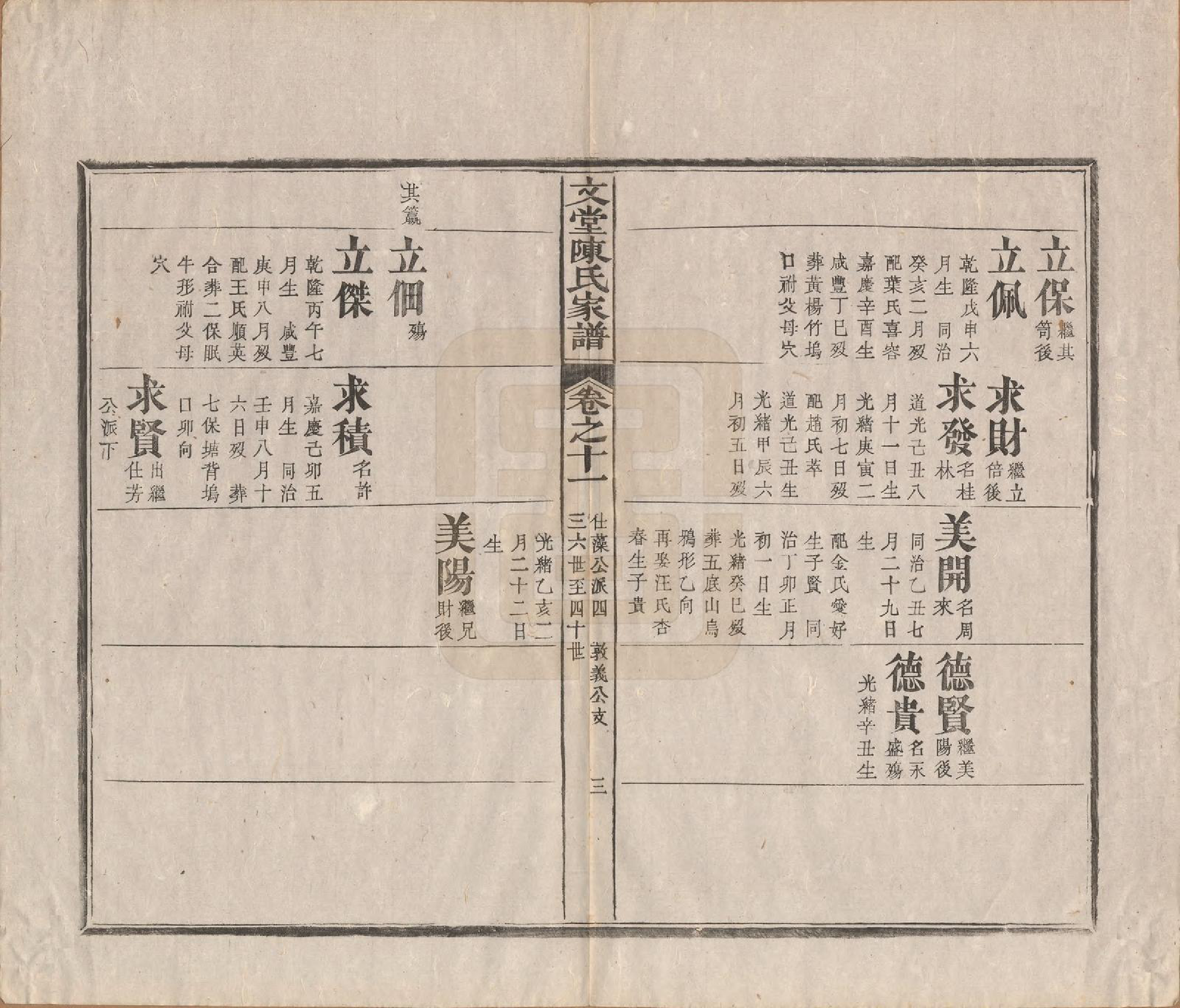 GTJP0150.陈.安徽祁门.文堂陈氏家谱十四卷首一卷末一卷.民国十七年（1928）_011.pdf_第3页