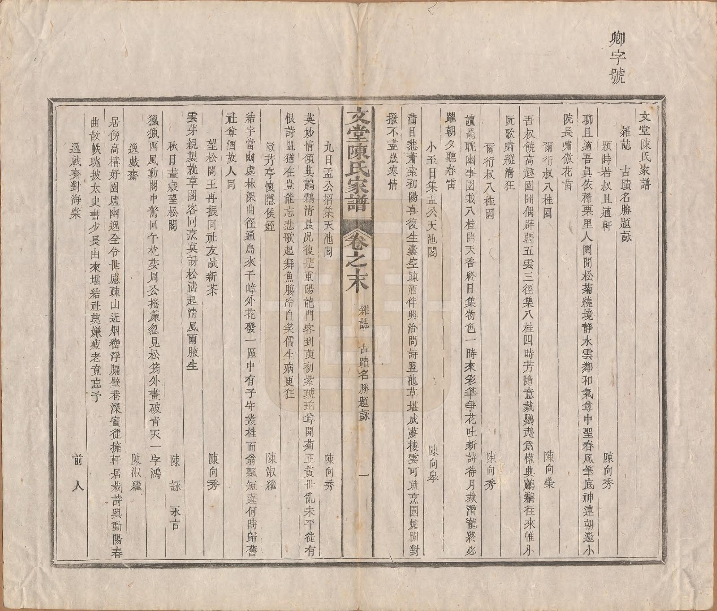 GTJP0150.陈.安徽祁门.文堂陈氏家谱十四卷首一卷末一卷.民国十七年（1928）_015.pdf_第1页