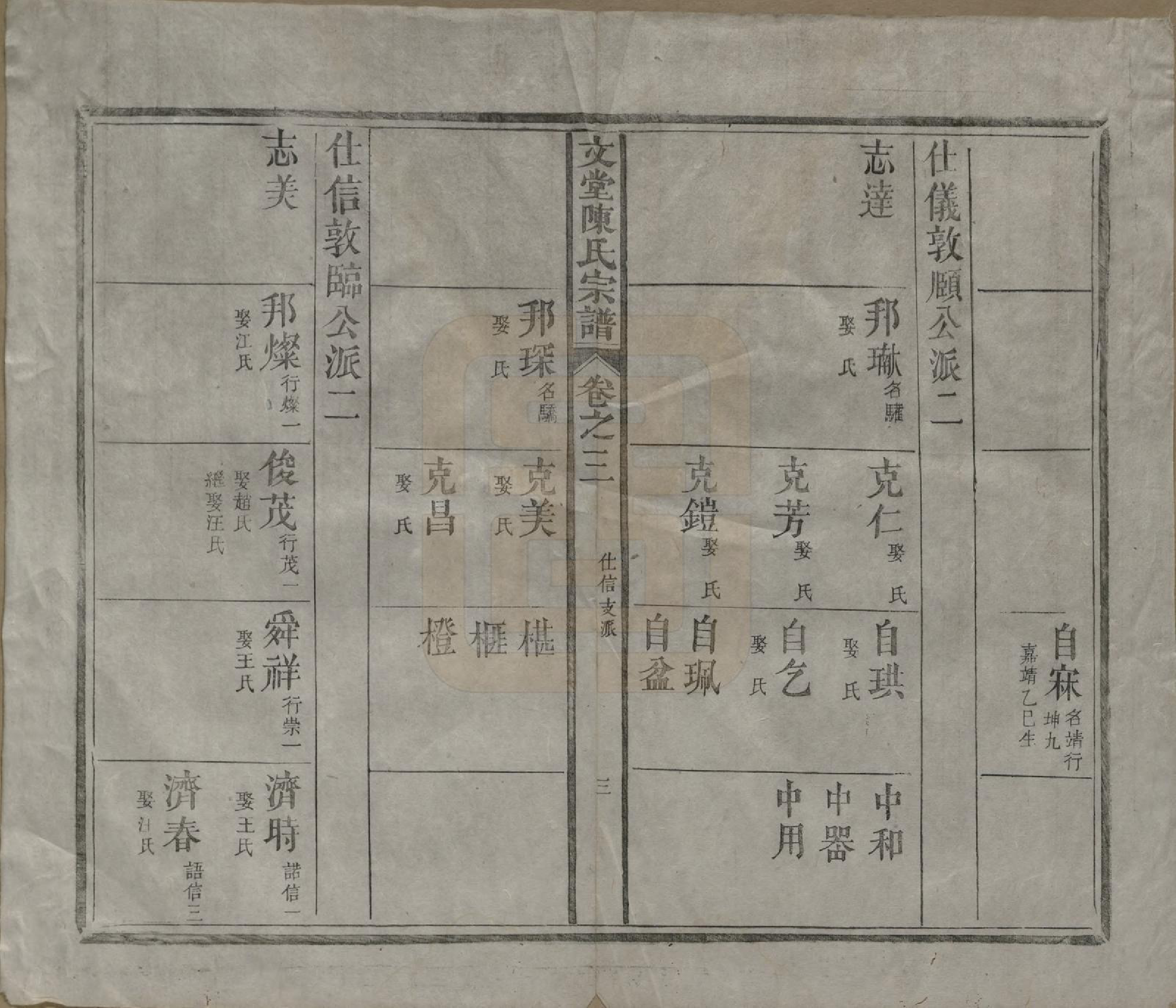 GTJP0174.陈.安徽祁门.文堂陈氏宗谱六卷.清道光八年（1828）_003.pdf_第3页