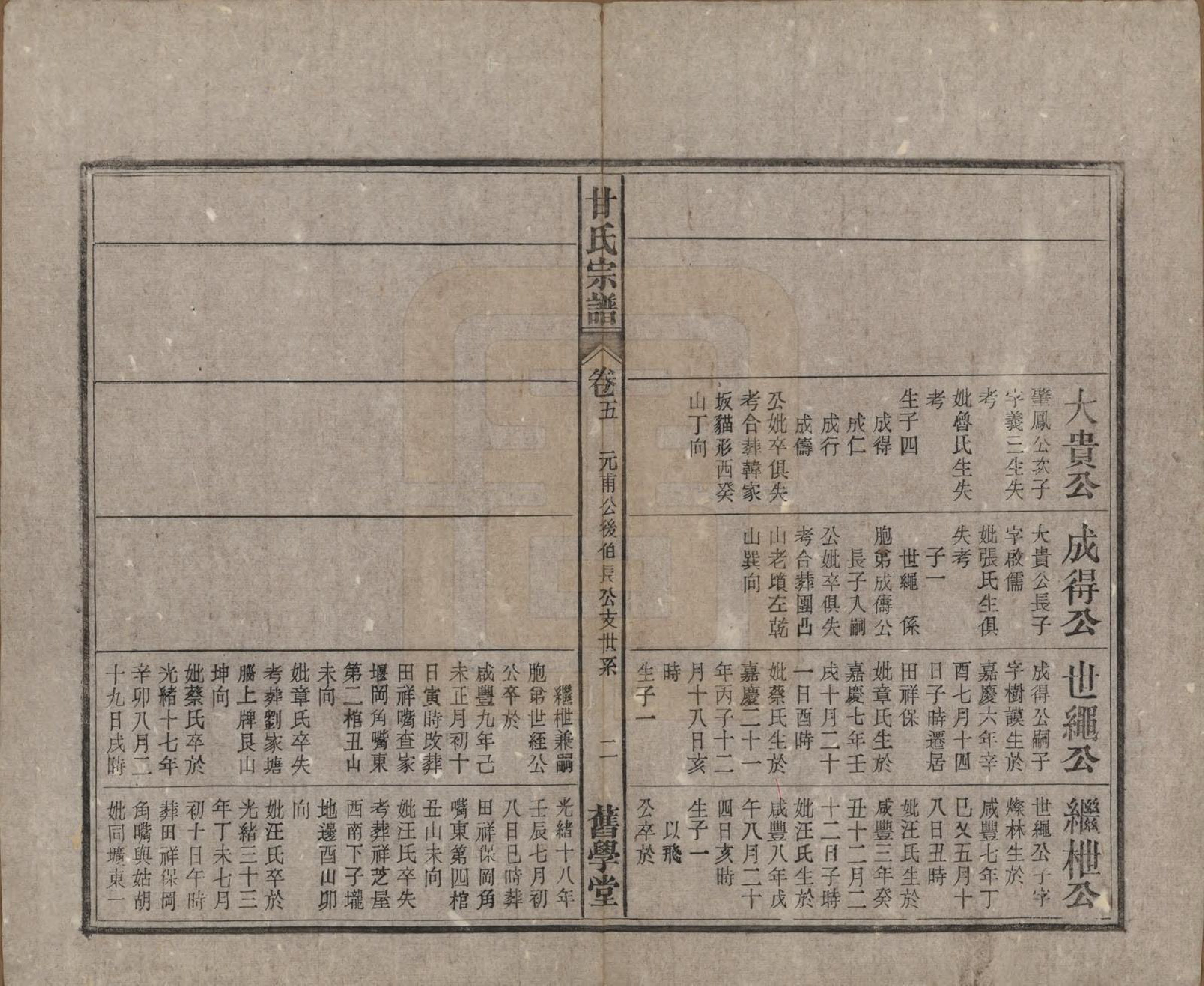 GTJP0373.甘.安徽太湖.太湖甘氏宗谱十九卷首一卷.民国十八年（1929）_005.pdf_第2页