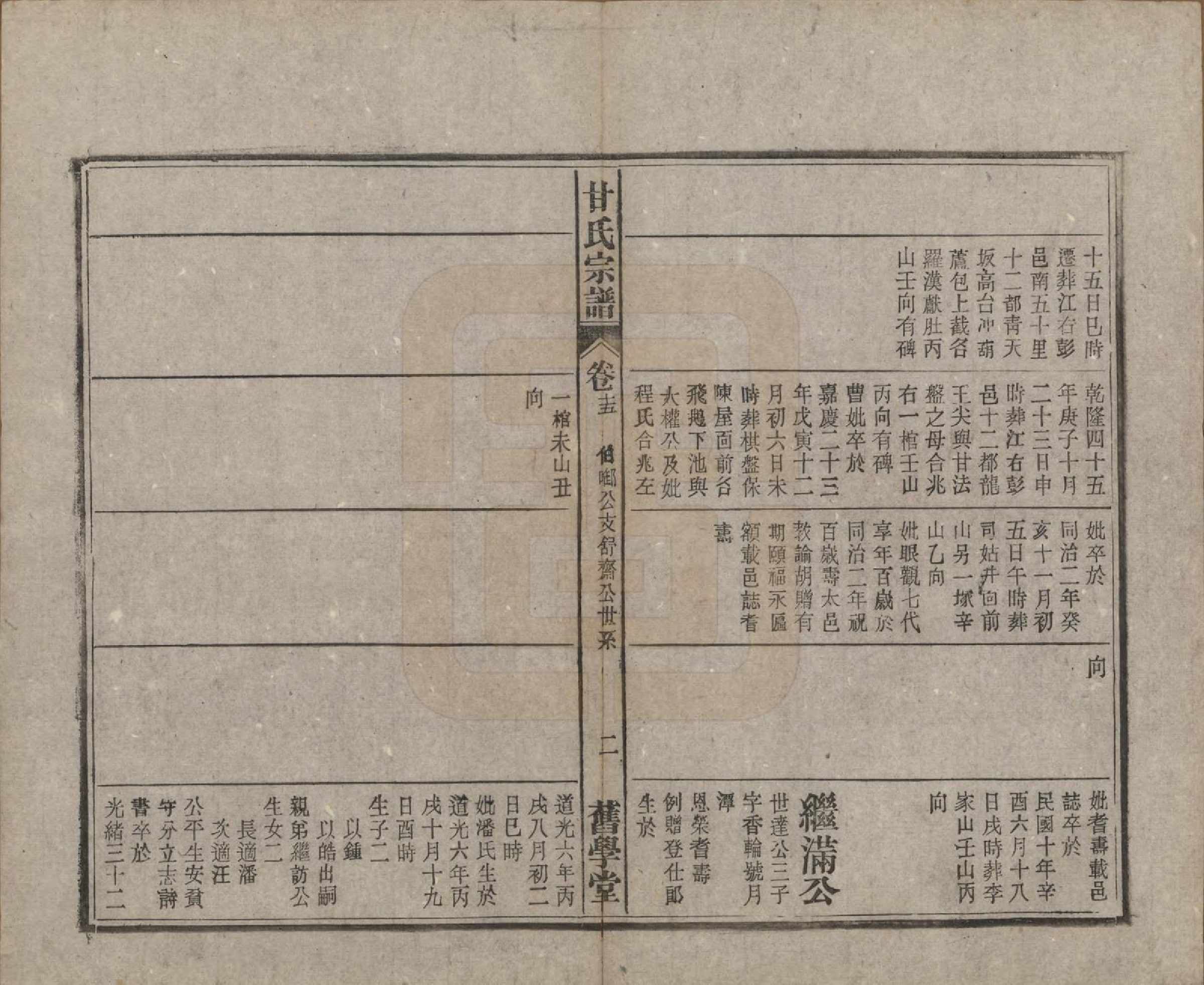 GTJP0373.甘.安徽太湖.太湖甘氏宗谱十九卷首一卷.民国十八年（1929）_015.pdf_第2页