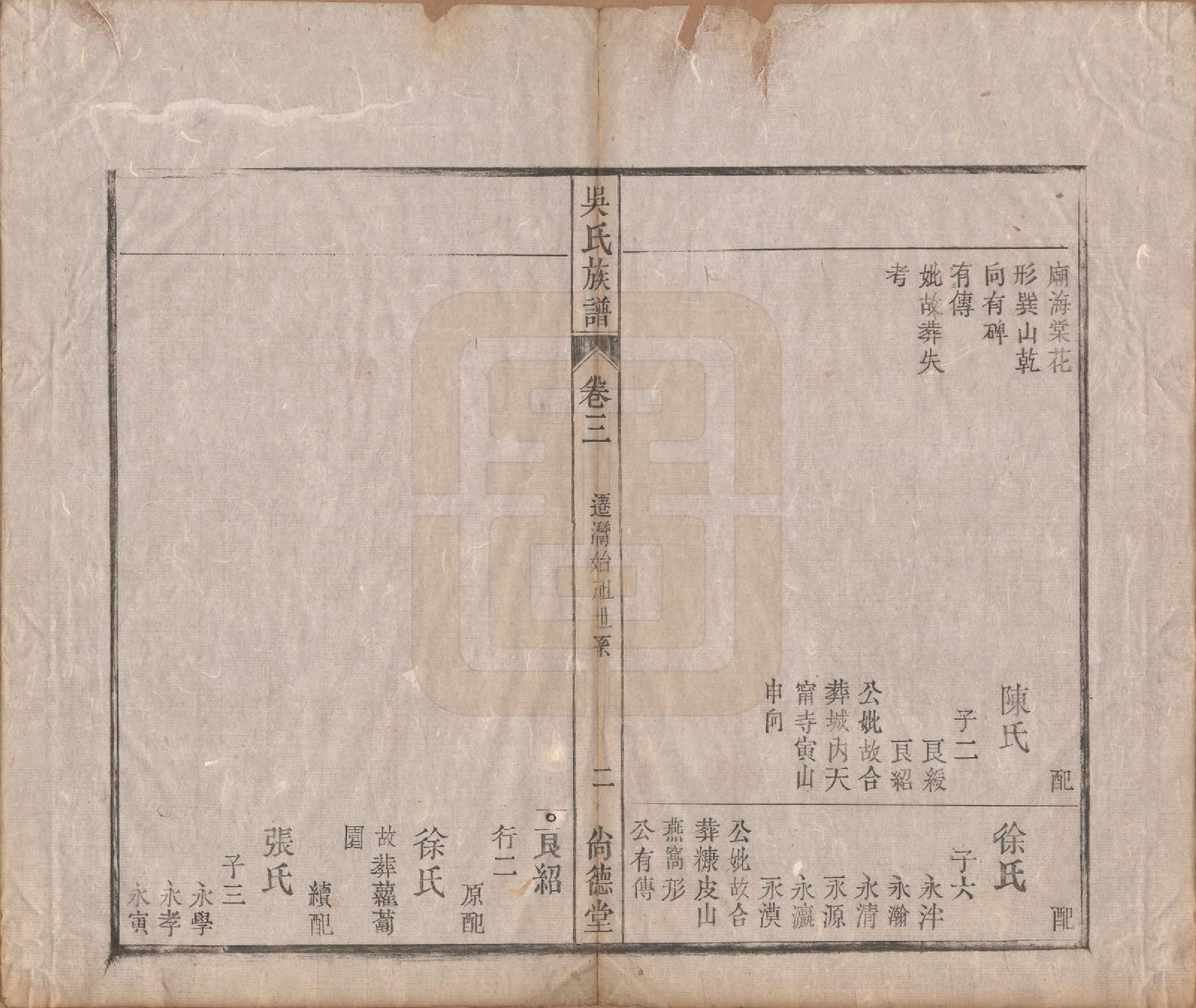 GTJP1710.吴.安徽潜山.吴氏宗谱六卷.清同治八年（1869）_003.pdf_第2页