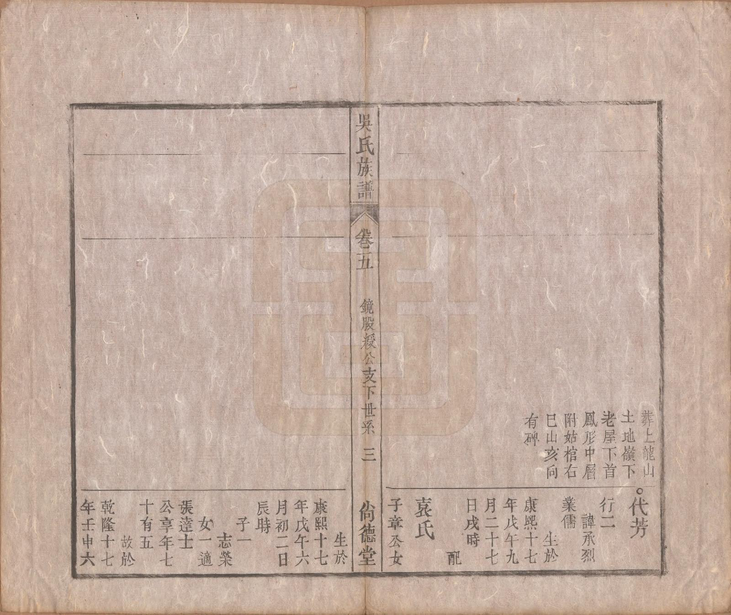 GTJP1710.吴.安徽潜山.吴氏宗谱六卷.清同治八年（1869）_005.pdf_第3页