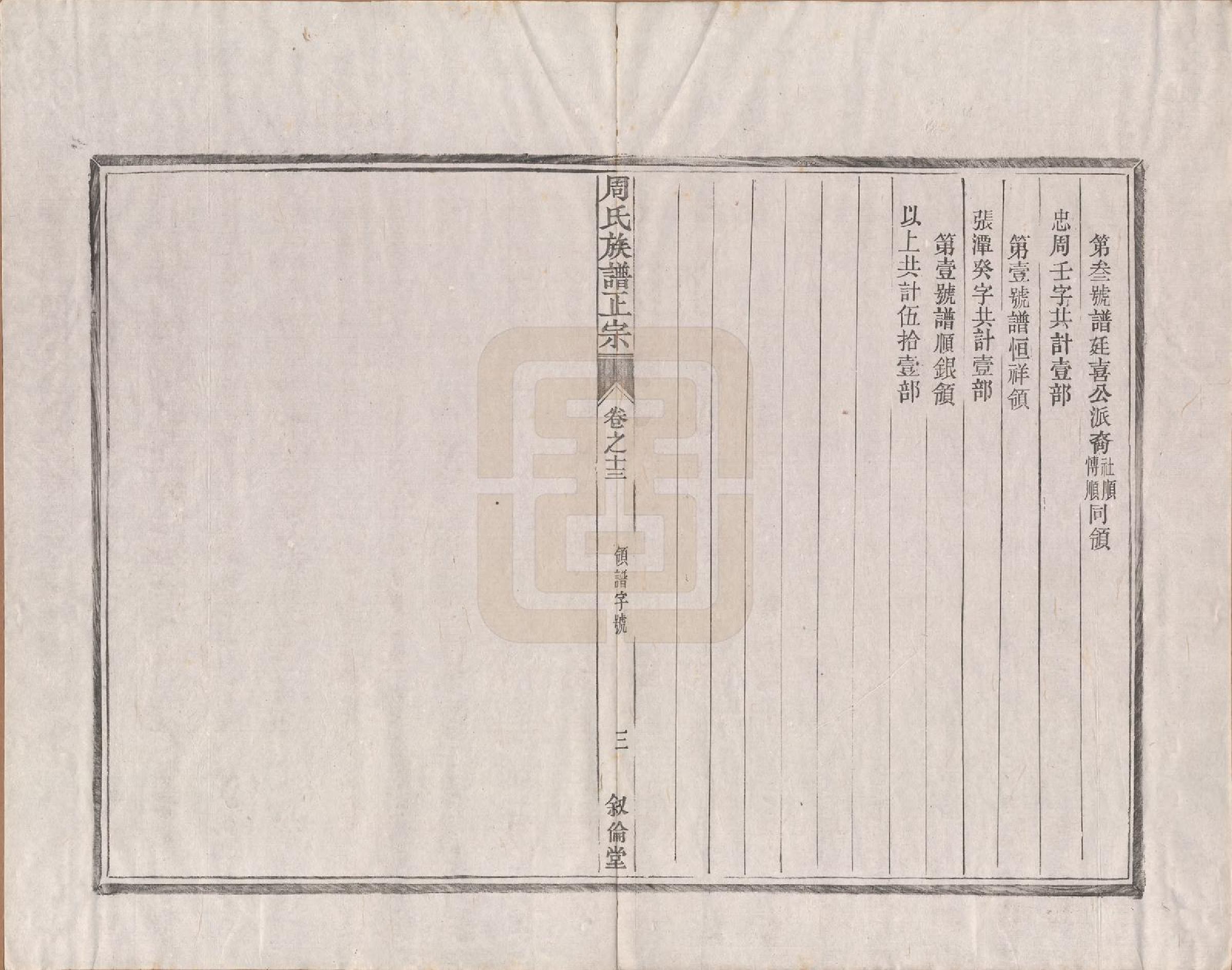 GTJP2317.周.安徽绩溪.周氏重修族谱正宗十三卷首一卷末一卷.民国元年（1912）_013.pdf_第3页
