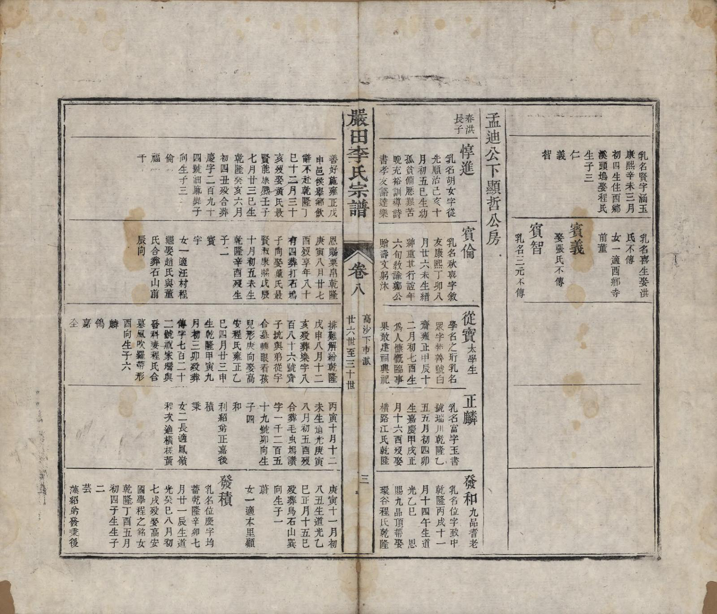 GTJP0838.李.江西婺源.星江严田李氏八修宗谱十六卷首一卷.清道光二十六年（1846）_008.pdf_第3页
