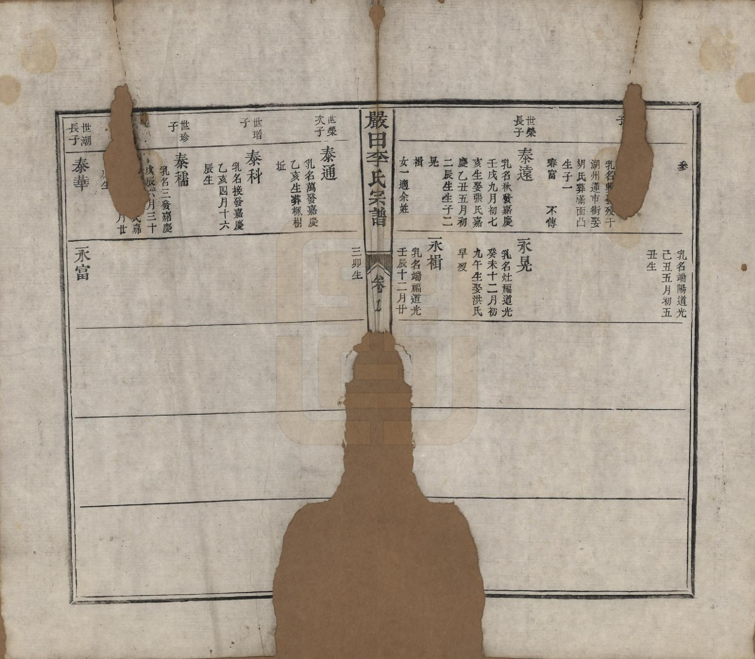 GTJP0838.李.江西婺源.星江严田李氏八修宗谱十六卷首一卷.清道光二十六年（1846）_009.pdf_第3页